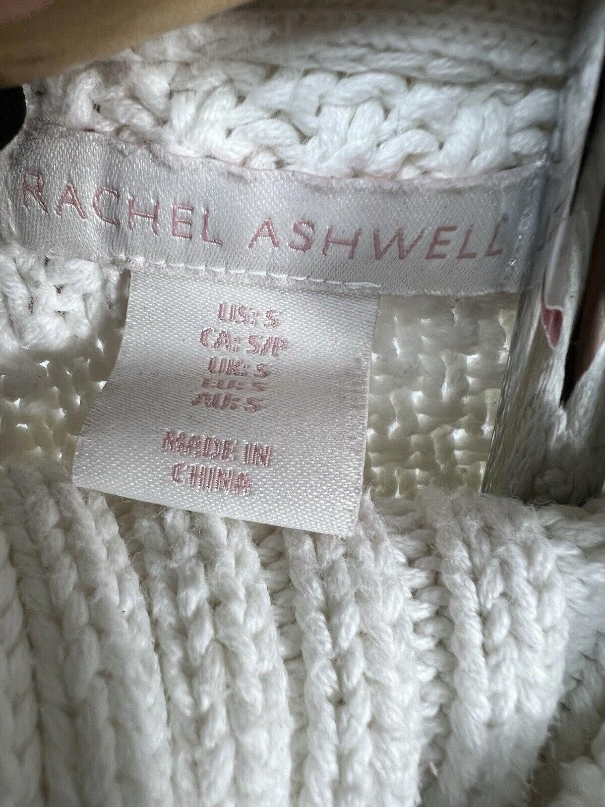 Designer Rachel Ashwell Cream White Cable Knit Coastal Sweater Size S / US 4 / IT 40 - 4 Thumbnail