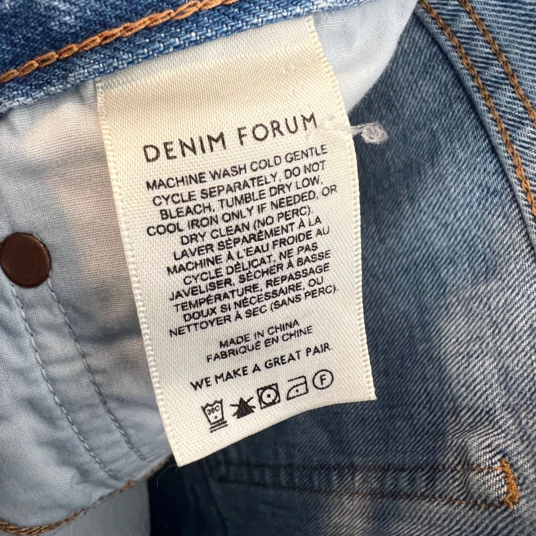 Denime Denim Forum 90s Vintage High Rise Straight Jeans Womens Size 27 Blue Cotton Classic Retro Size 27" / US 4 / IT 40 - 5 Thumbnail