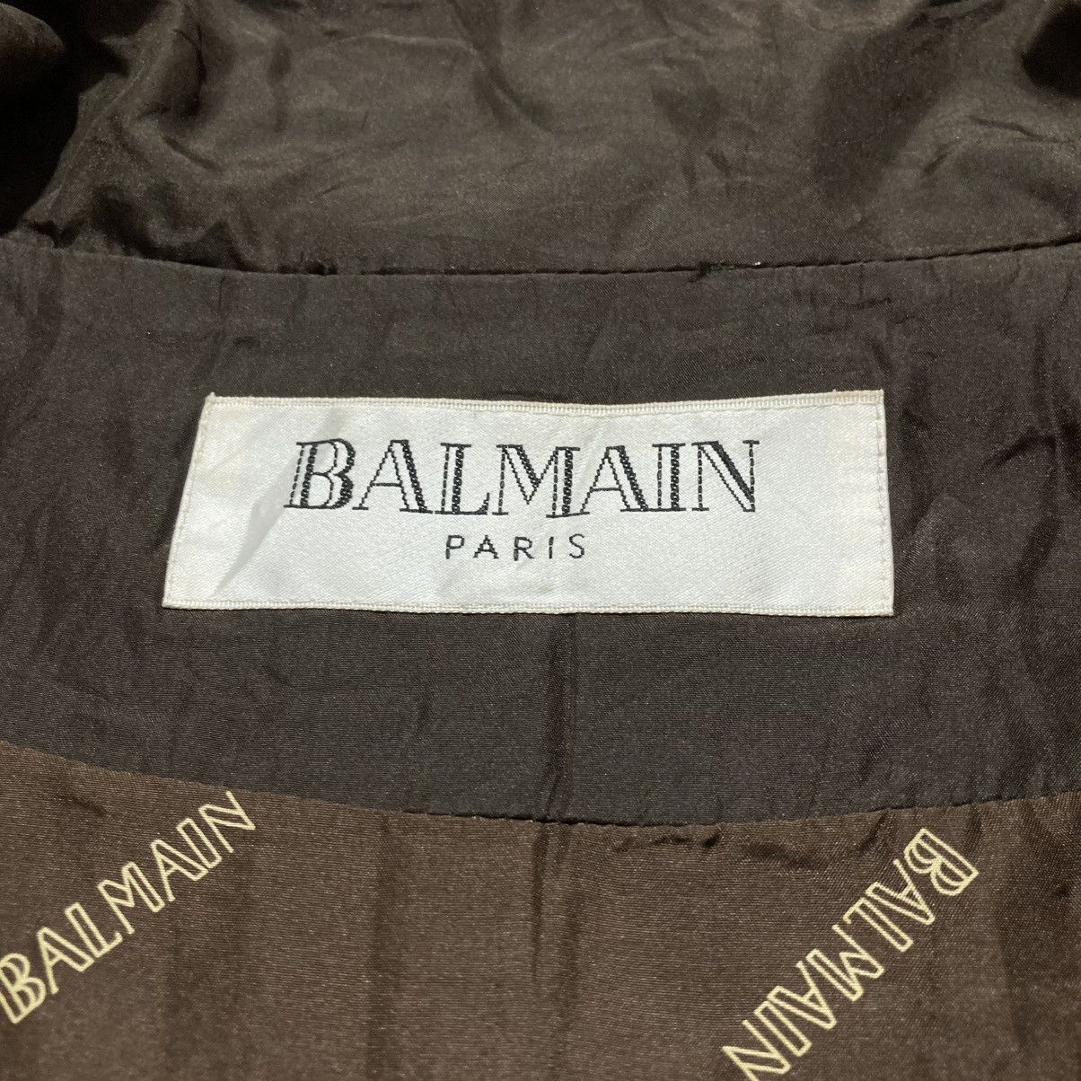 Balmain Balmain Paris Monogram Quilted Jacket Dark Brown Luxury Size US XXL / EU 58 / 5 - 16 Thumbnail