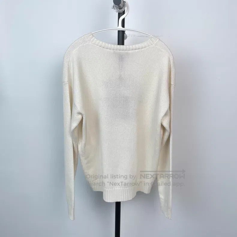 Louis Vuitton Louis Vuitton SS26 White Letter Pullover Long Sleeve Cashm Size US L / EU 52-54 / 3 - 3 Thumbnail