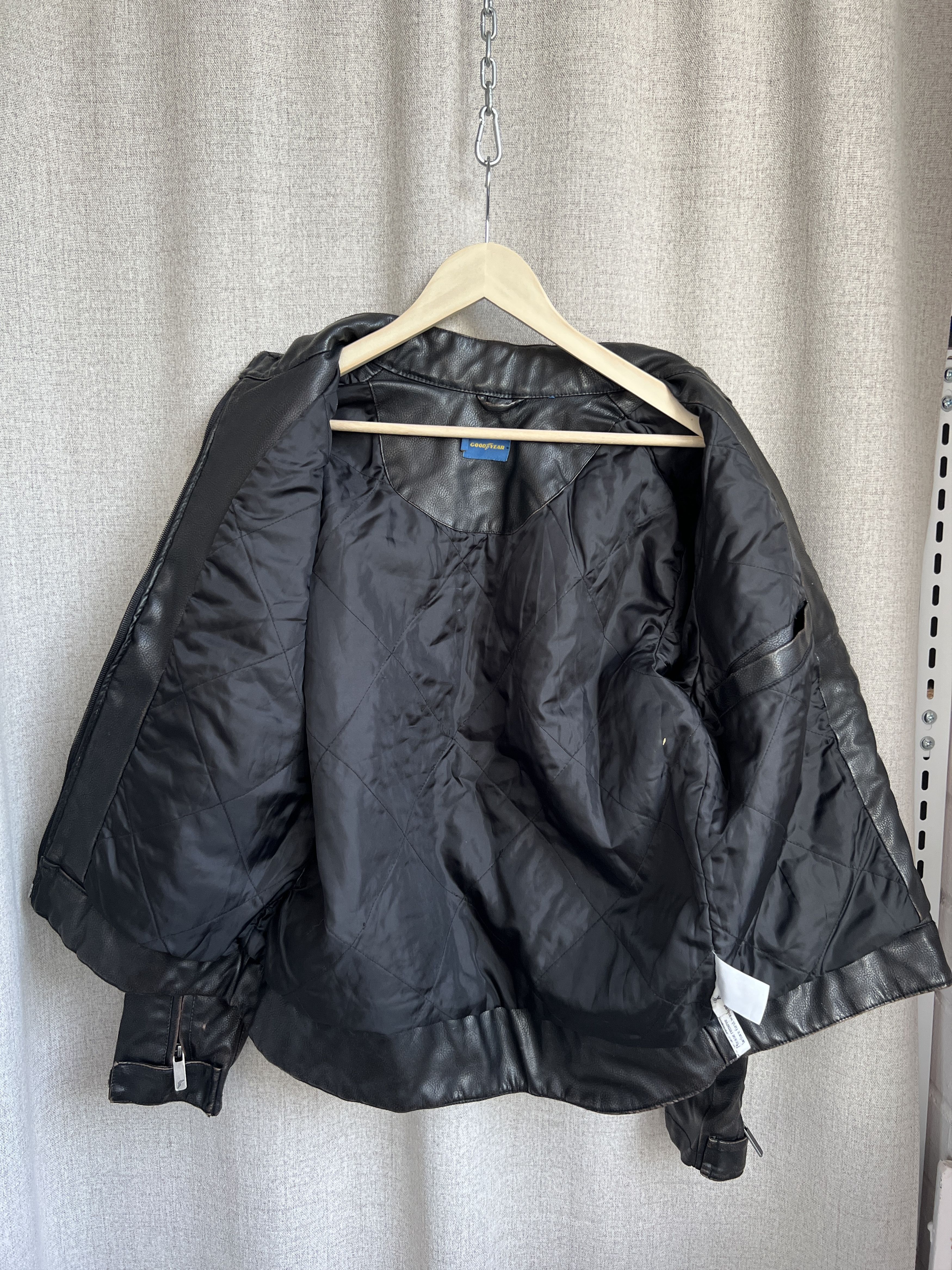Vintage Y2K Goodyear Moto Racing Jacket Faux Leather Patina Size US S / EU 44-46 / 1 - 5 Thumbnail