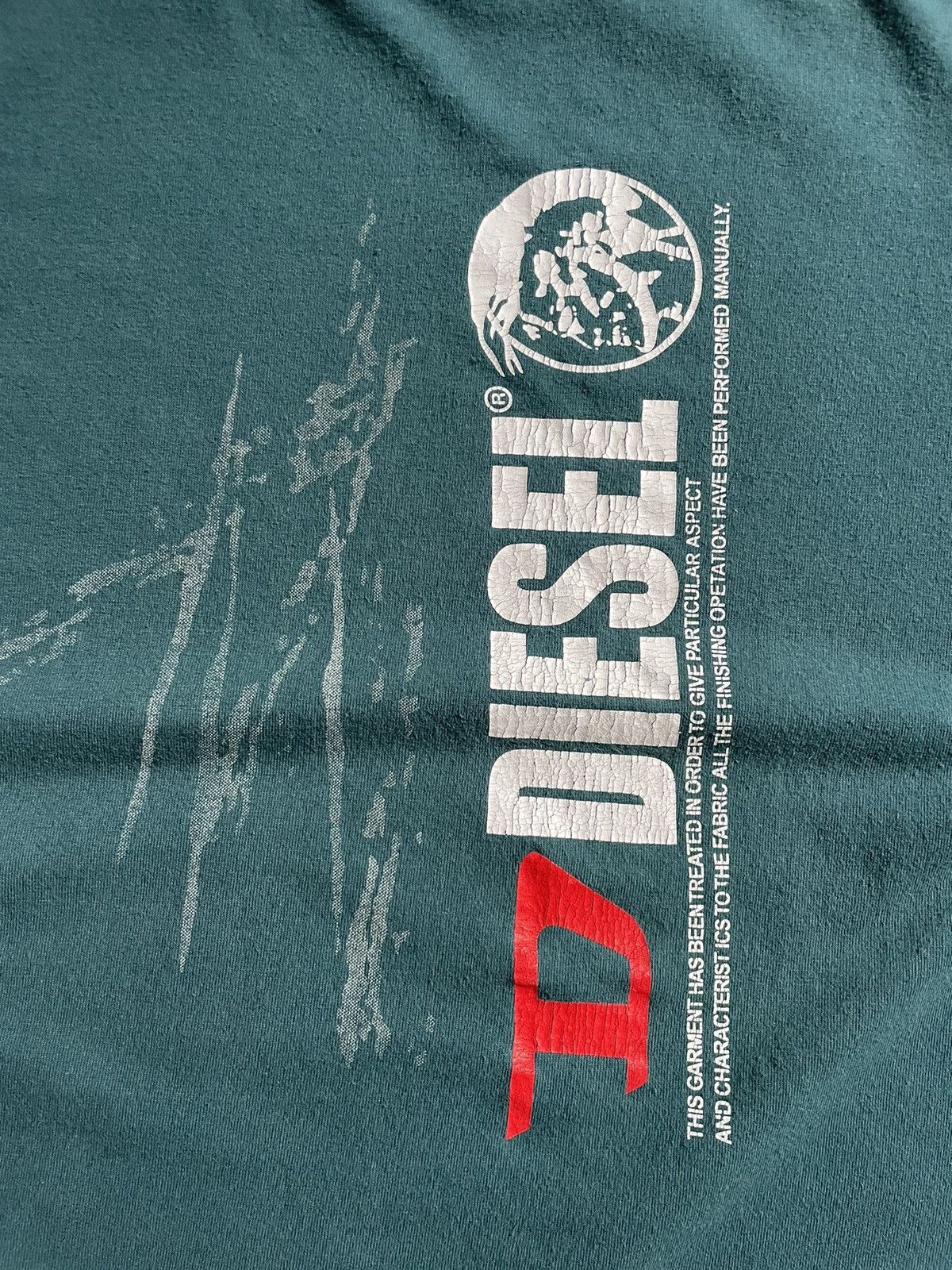 Diesel × Vintage Y2K Vintage Diesel Printed Logo Faded T-Shirt Avant Garde Size US M / EU 48-50 / 2 - 6 Thumbnail
