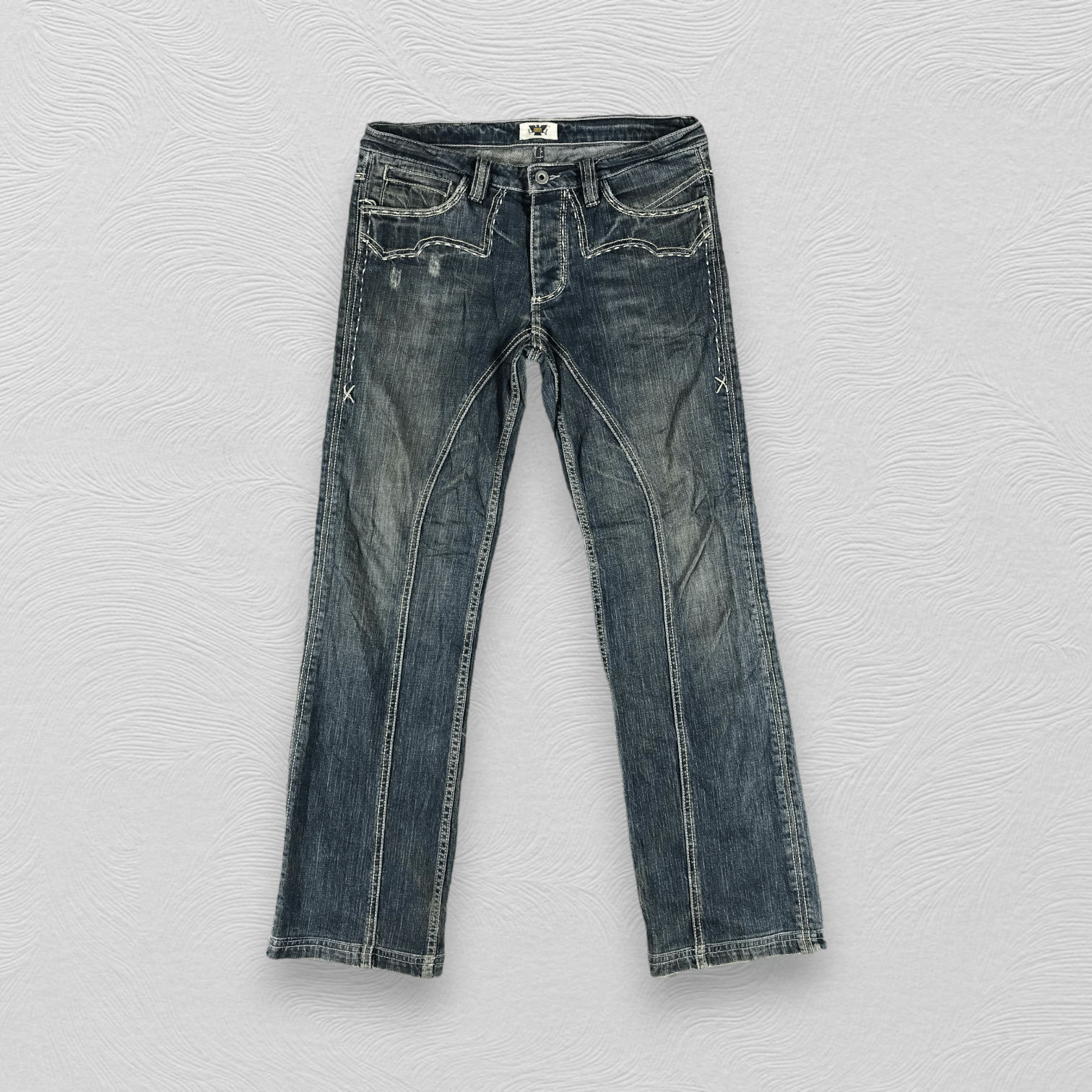 Antik Denim Antik Denim Patchwork Blue Wash Dneim KJ1294 Size US 31 - 1 Thumbnail