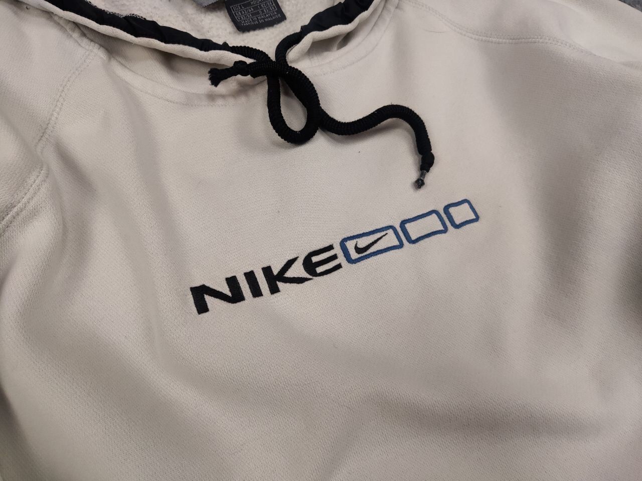 Nike Rare Vintage 90's Nike center swoosh drawstring Baggy Hoodie Size US L / EU 52-54 / 3 - 12 Thumbnail