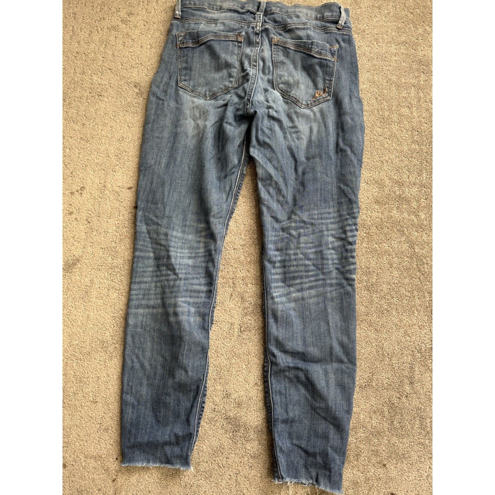 Express Express Jeans Low Rise Ankle Skinny 4 Blue Denim Cotton Spandex Jegging 5-Pocket Womens Size 27" / US 4 / IT 40 - 3 Thumbnail