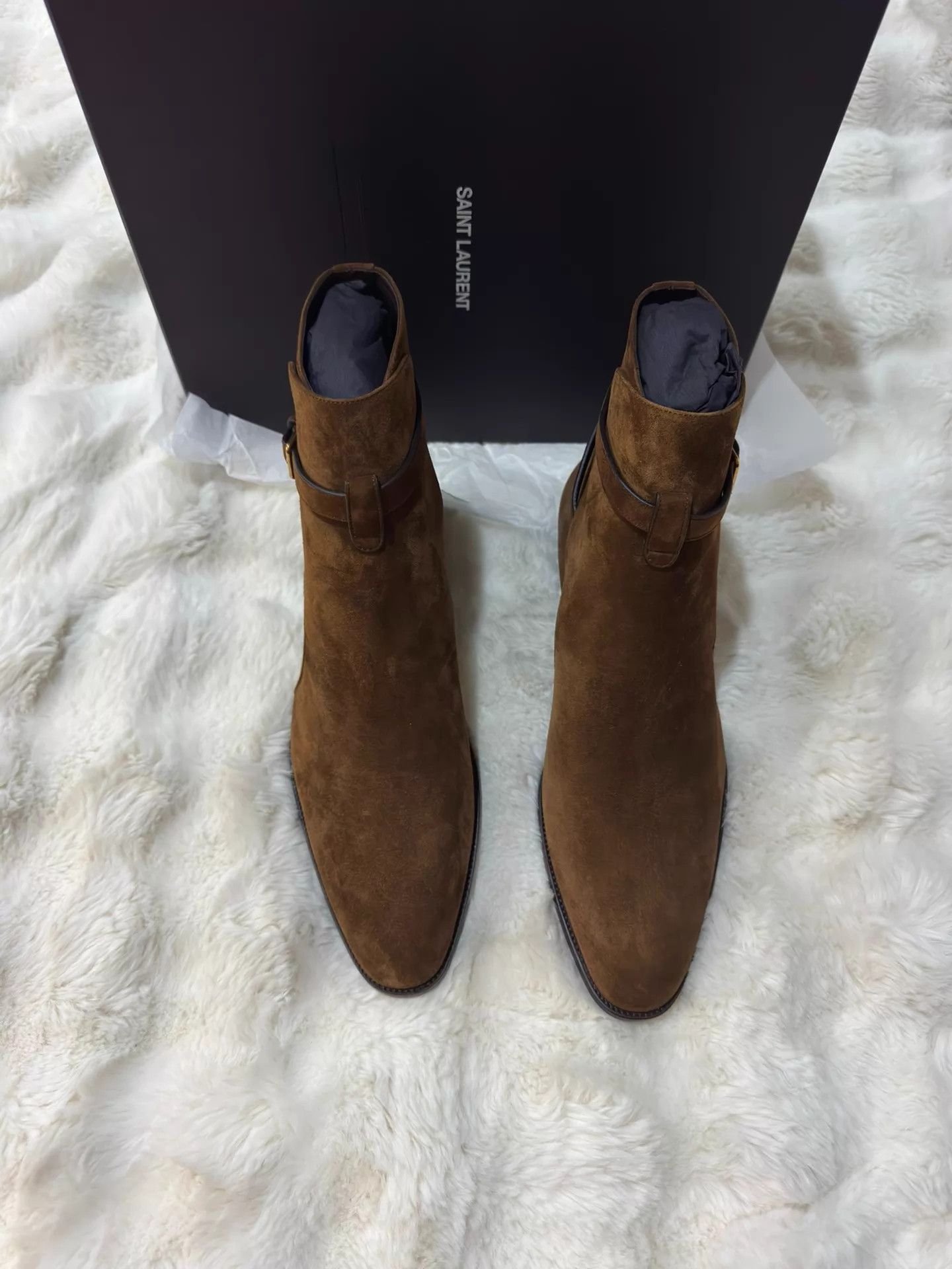 Saint Laurent Paris Saint Laurent Wyatt Suede Boots Men's 45 Rare Color Size US 12 / EU 45 - 6 Thumbnail