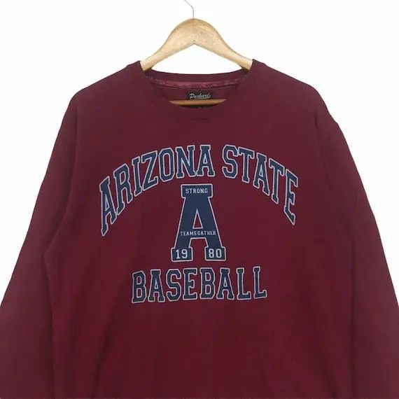 MLB × Vintage Vtg PANHARD Arizona State Baseball Sweatshirt Spell Out Size US XL / EU 56 / 4 - 2 Thumbnail