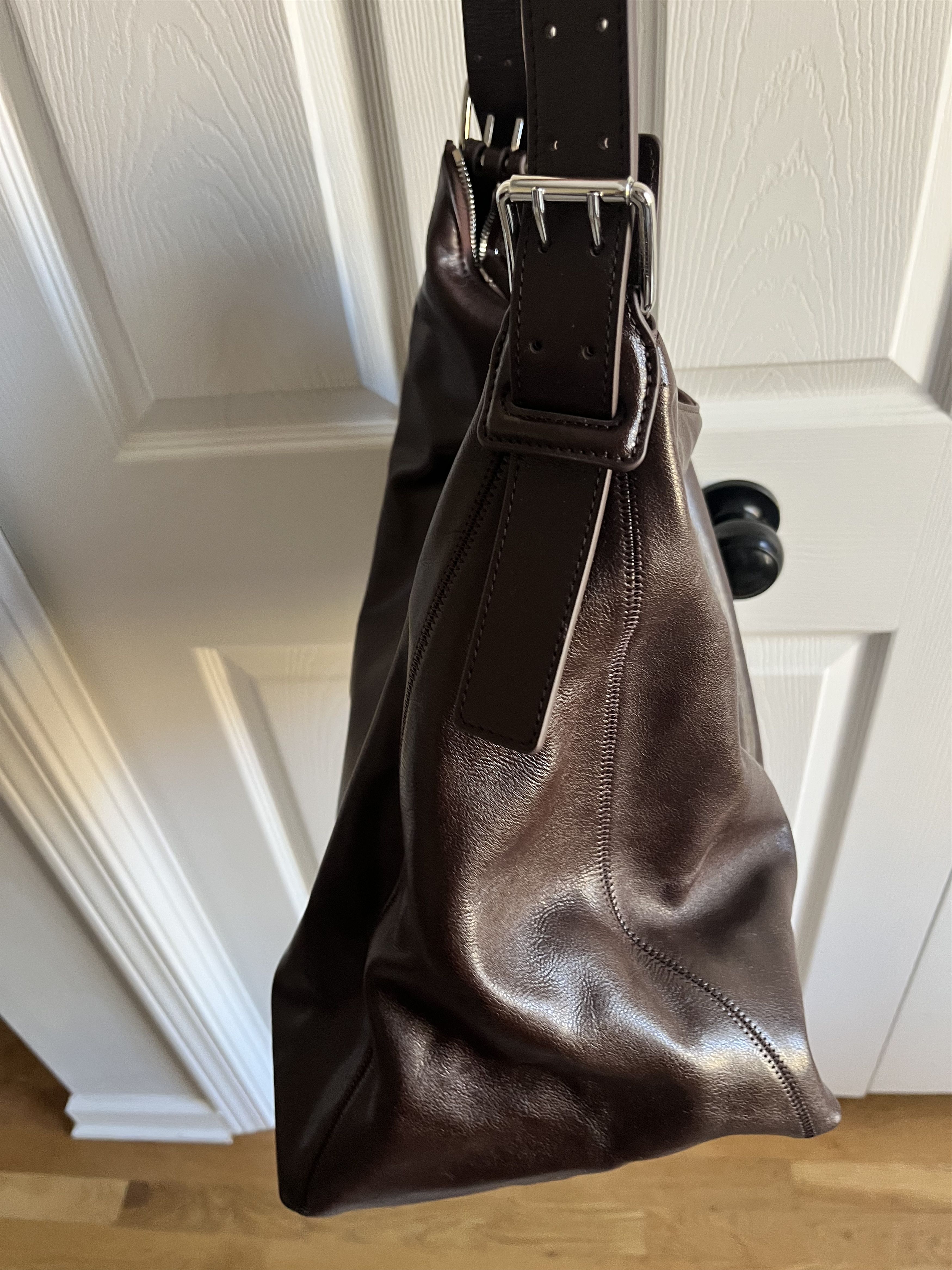Lemaire BELTED HOBO BAG IN LEATHER Size ONE SIZE - 9 Thumbnail