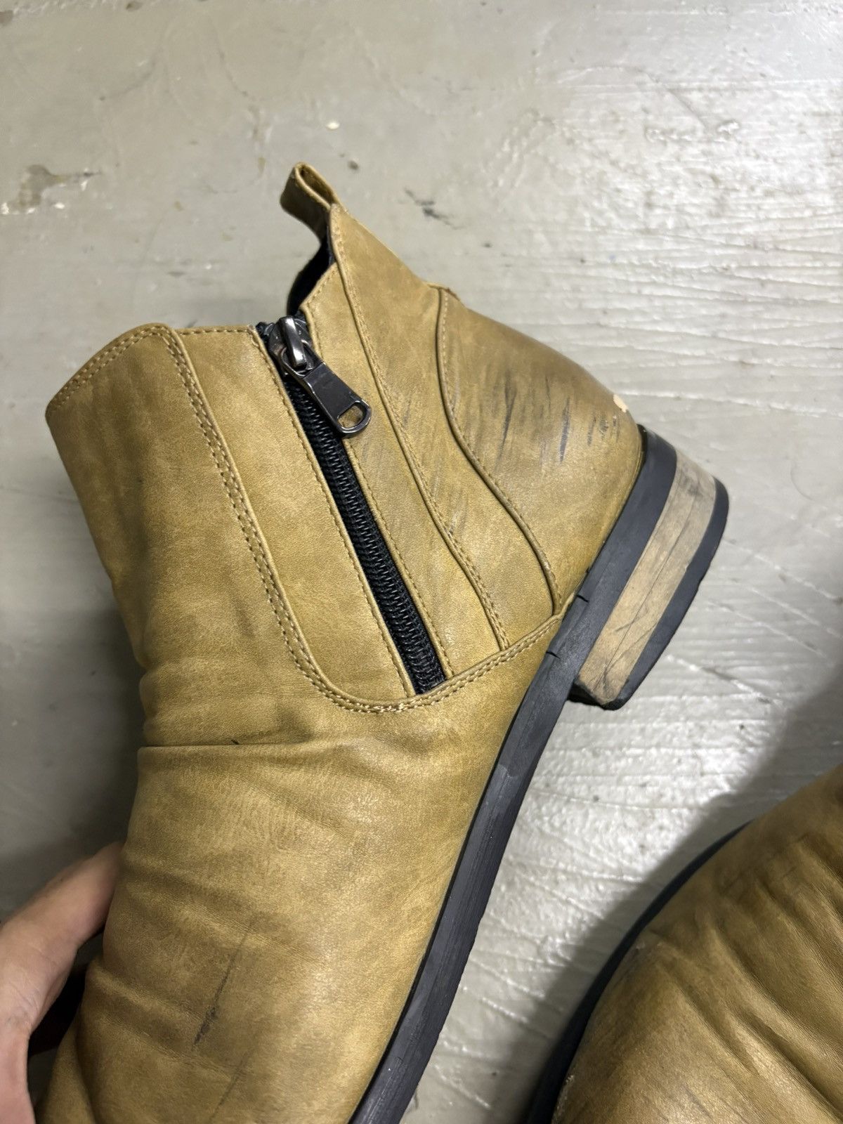 Guidi No Label Side Zip Leather Boots Wrinkle Slouch Boot Size US 11.5 / EU 44-45 - 5 Thumbnail