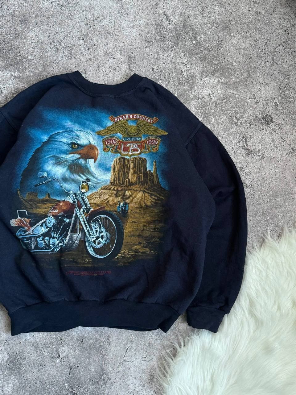 Vintage Vintage 90s eagle Authentic American cycle Label motorcycle Size US L / EU 52-54 / 3 - 6 Thumbnail