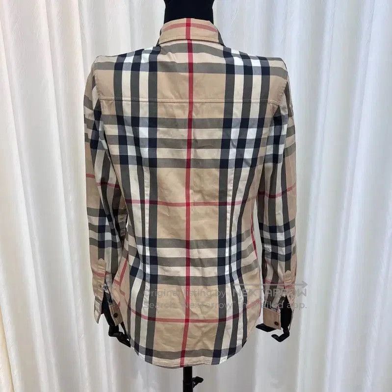 Burberry Burberry Beige Check Long Sleeve Shirt. Size XS / US 0-2 / IT 36-38 - 4 Thumbnail