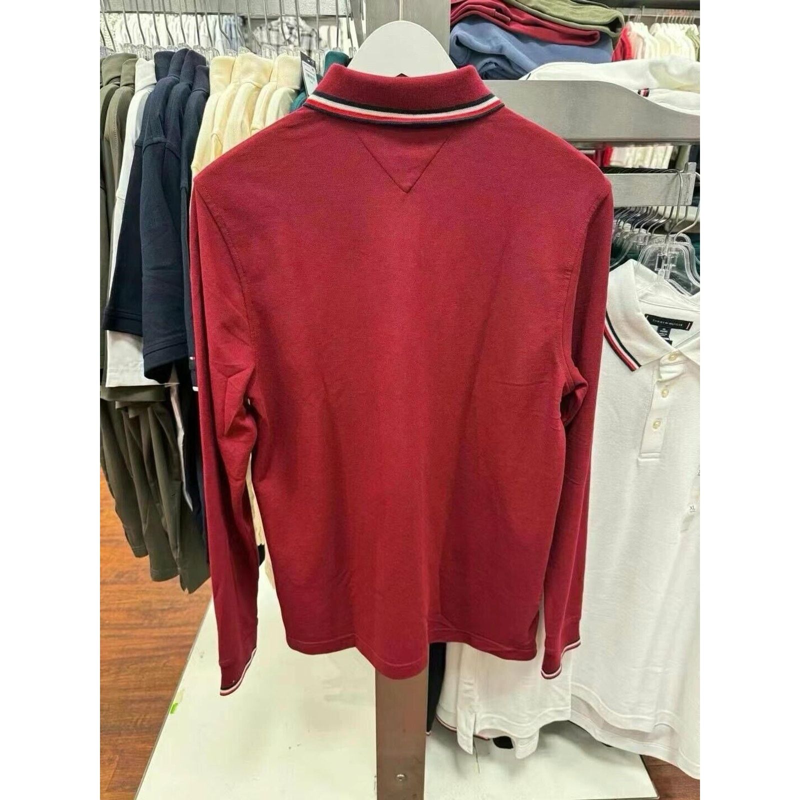 Tommy Hilfiger NEW Tommy Hilfiger Men's Long Sleeve Regular Fit Polo Large Size US L / EU 52-54 / 3 - 2 Thumbnail
