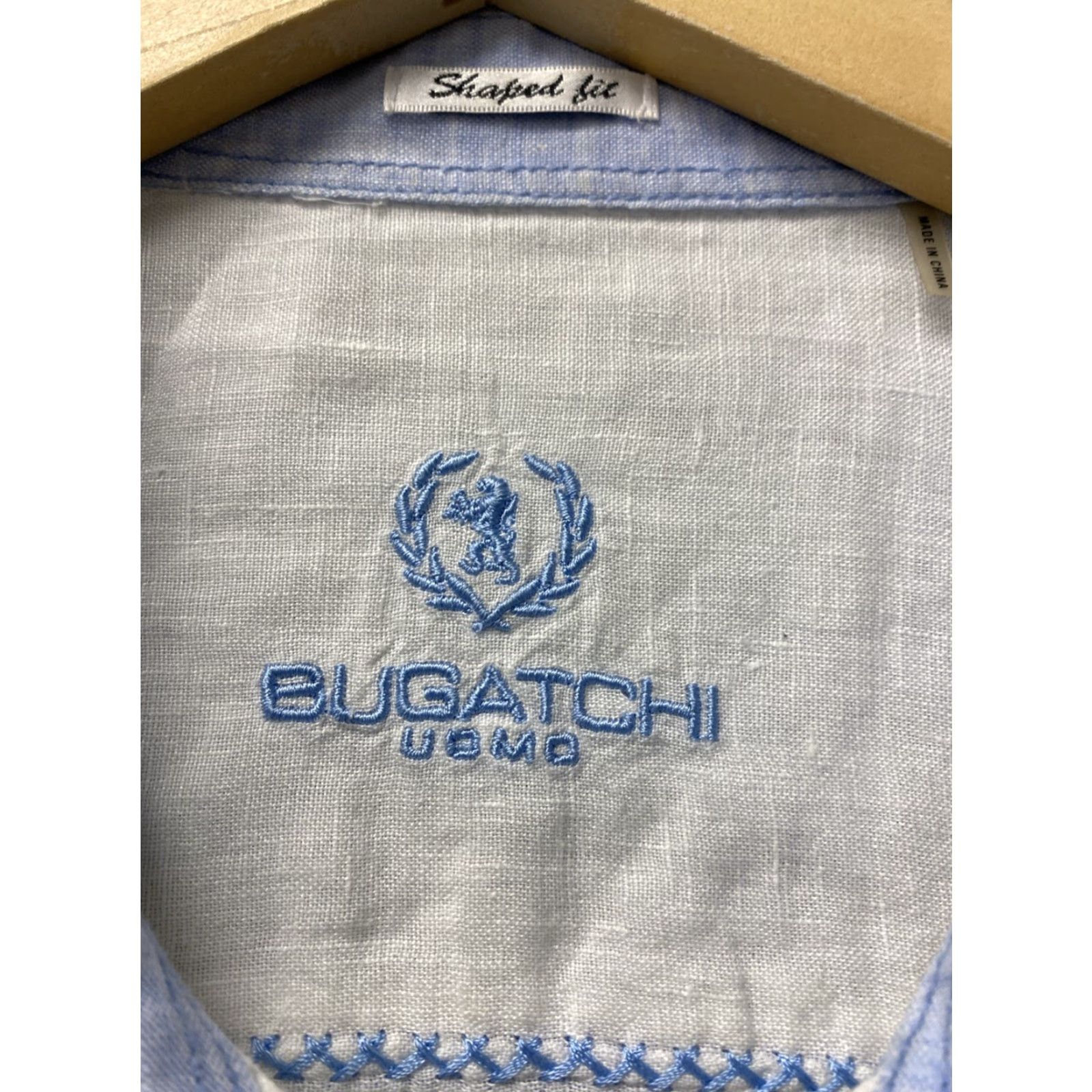 BUGATCHI Bugatchi Uomo Shirt Mens M White Linen Lightweight Button-Up Button-Down Size US M / EU 48-50 / 2 - 3 Thumbnail