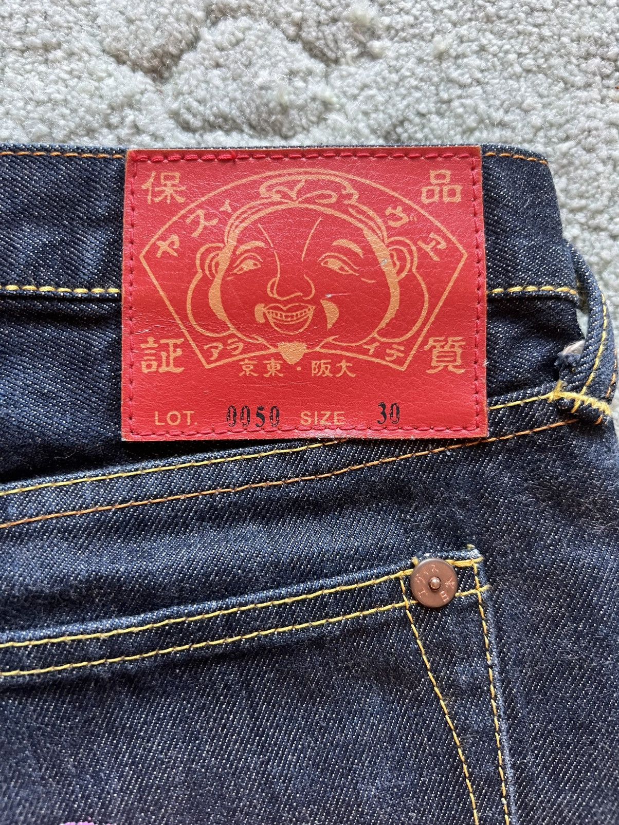 Evisu EVISU Double Back Pocket Dark Wash Jeans Size US 30 / EU 46 - 2 Thumbnail