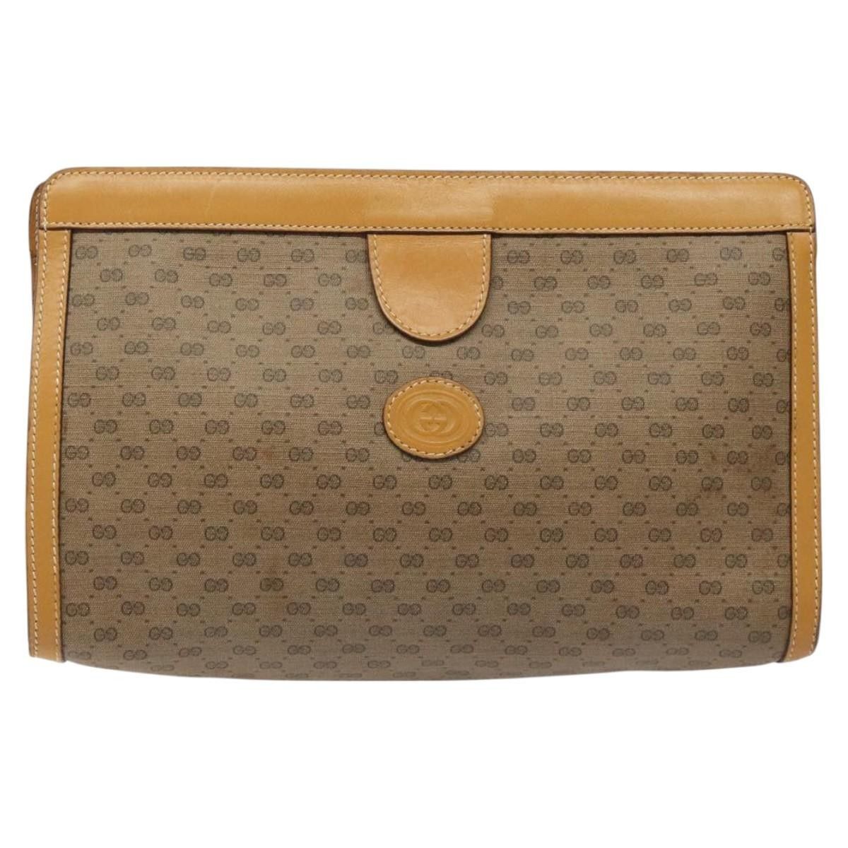 Gucci Gucci Micro GG canvas clutch bag Canvas Size ONE SIZE - 1 Thumbnail