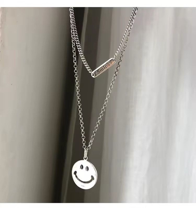 Jewelry × Vintage S925 Silver Vintage Smiley Face Necklace Size ONE SIZE - 1 Thumbnail