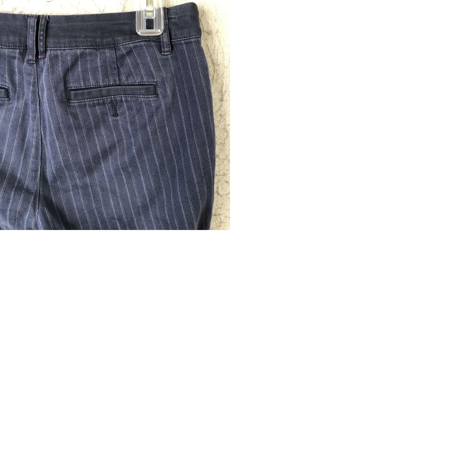 Vintage Pilcro And The Letterpress Pants Womens 25 Blue Pinstripe Hyphen Chino 2010 Y2K Size 42" / US 20 - 11 Thumbnail
