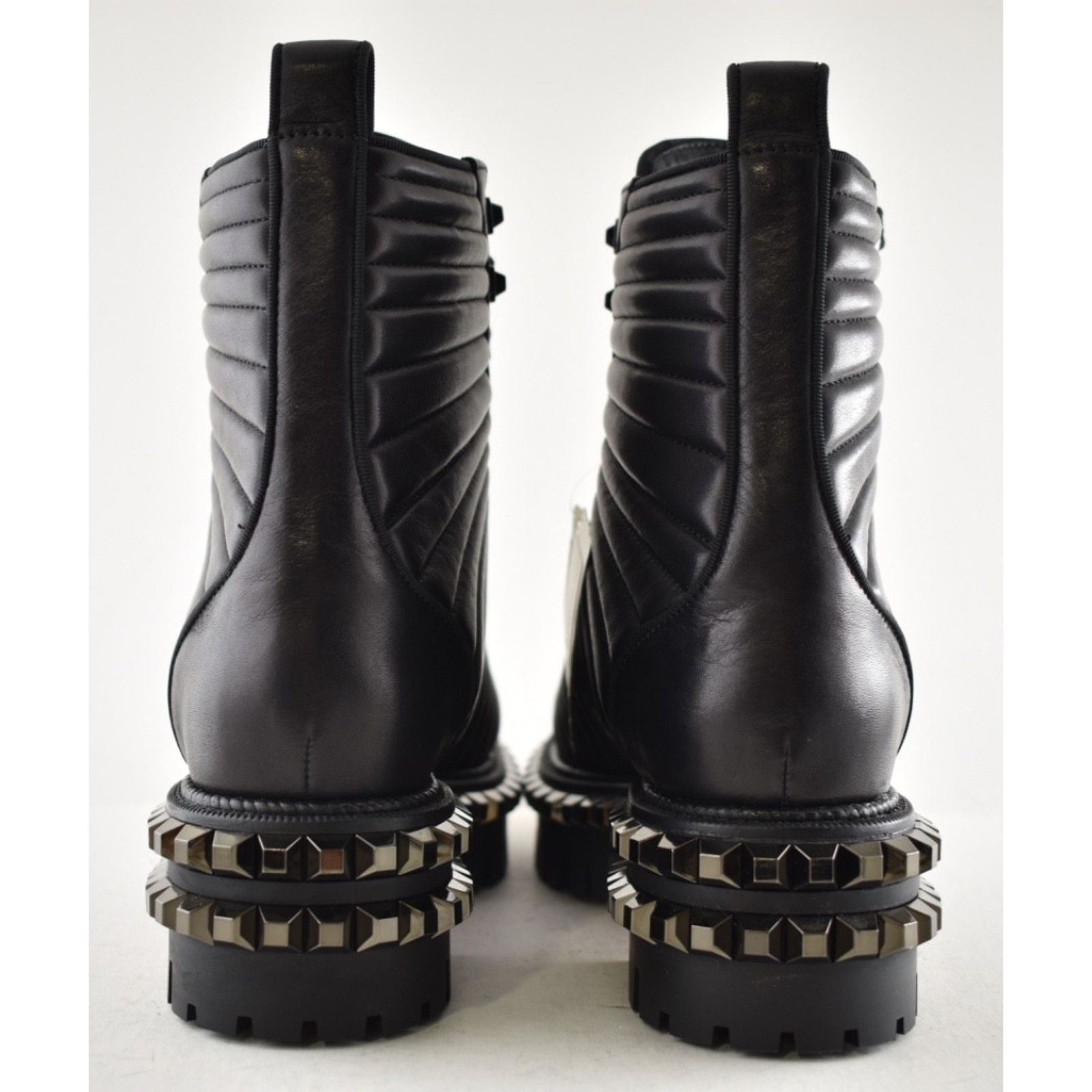 Christian Louboutin Christian Louboutin Yetota Flat Calf Leather Black Spike Size US 6.5 / IT 36.5 - 9 Thumbnail