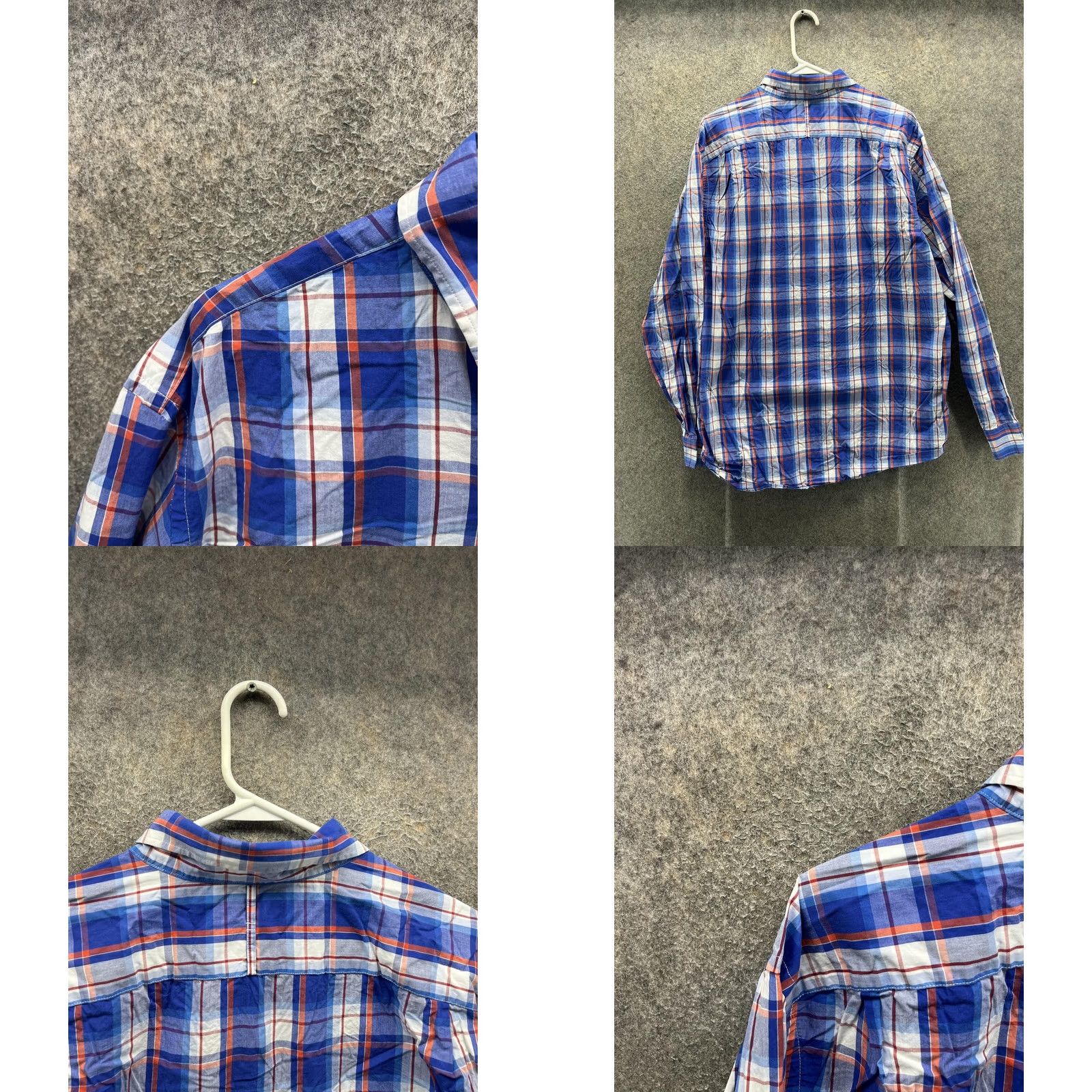 Banana Republic Banana Republic Shirt Mens XL Blue Plaid Long Sleeve Button Front Casual Woven Size US XL / EU 56 / 4 - 8 Thumbnail