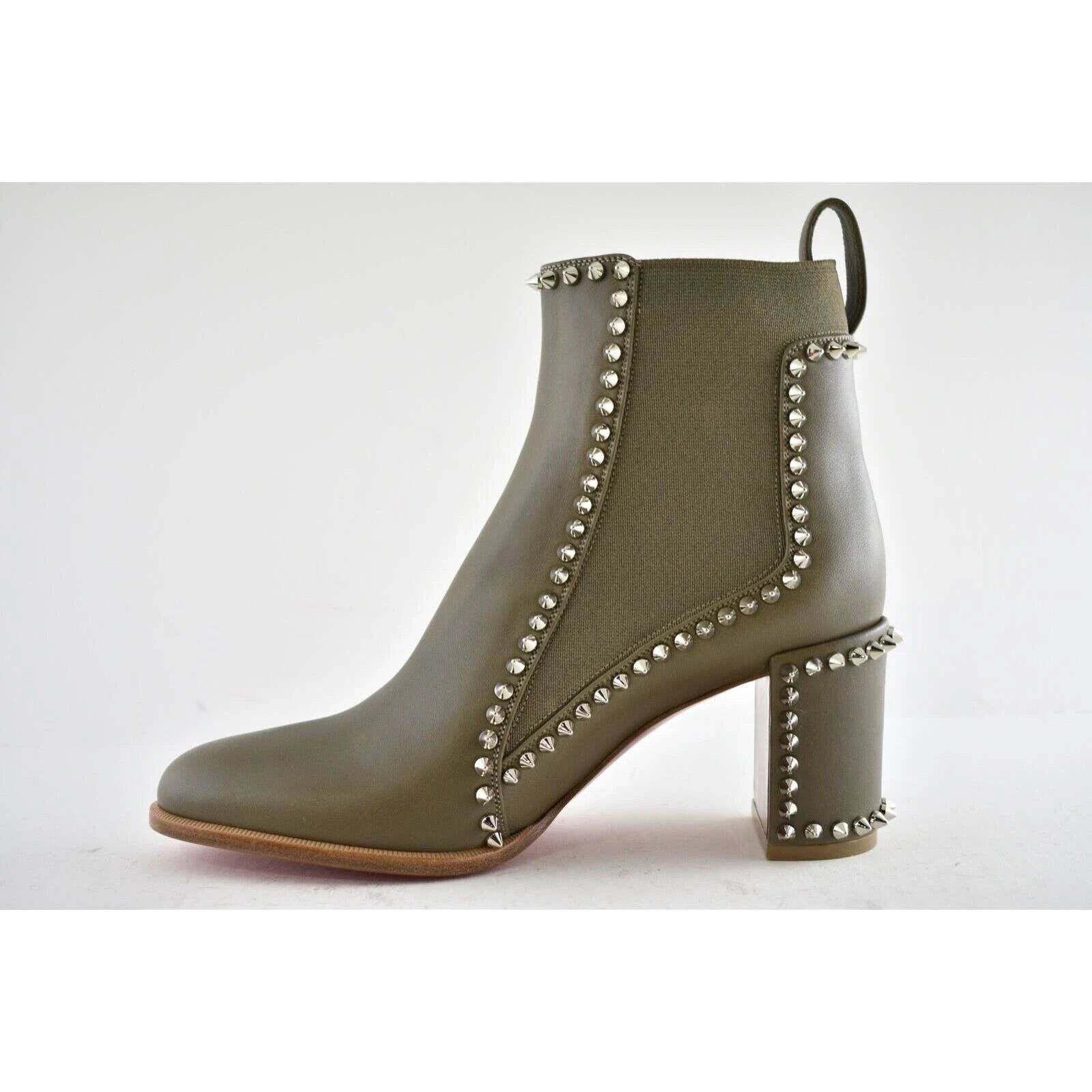 Christian Louboutin Christian Louboutin Out Line Spike 70 Silex Grey Leather Size US 6.5 / IT 36.5 - 9 Thumbnail