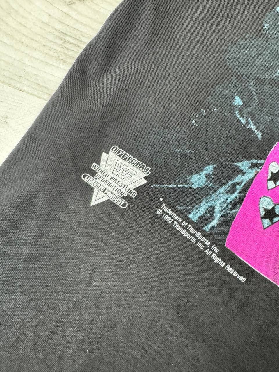 Vintage Vintage WWF 1992 Bret Hitman Hart T Shirt Wrestling Size US XL / EU 56 / 4 - 5 Thumbnail