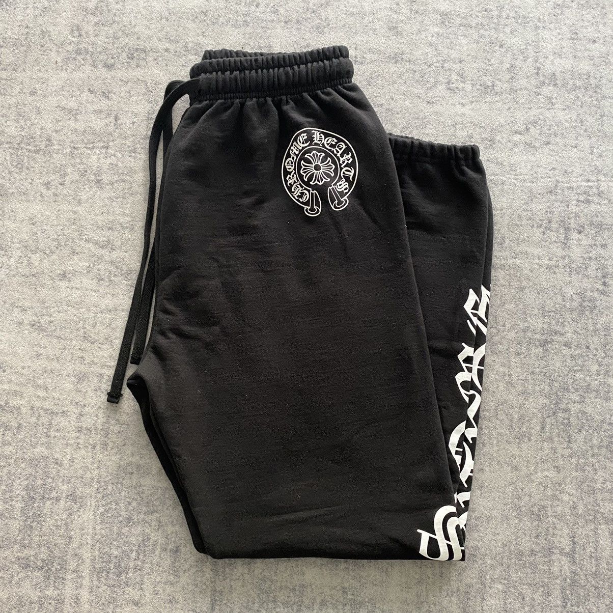 Chrome Hearts CHROME HEARTS HorseShoe Logo Sweatpants Black Size US 30 / EU 46 - 2 Thumbnail