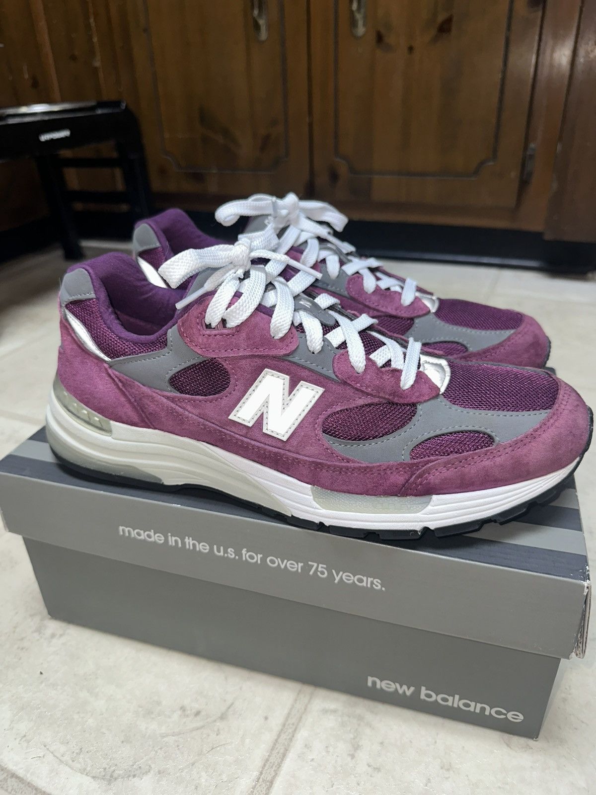 New Balance New Balance 992 Purple/Grey Size US 11 / EU 44 - 2 Thumbnail