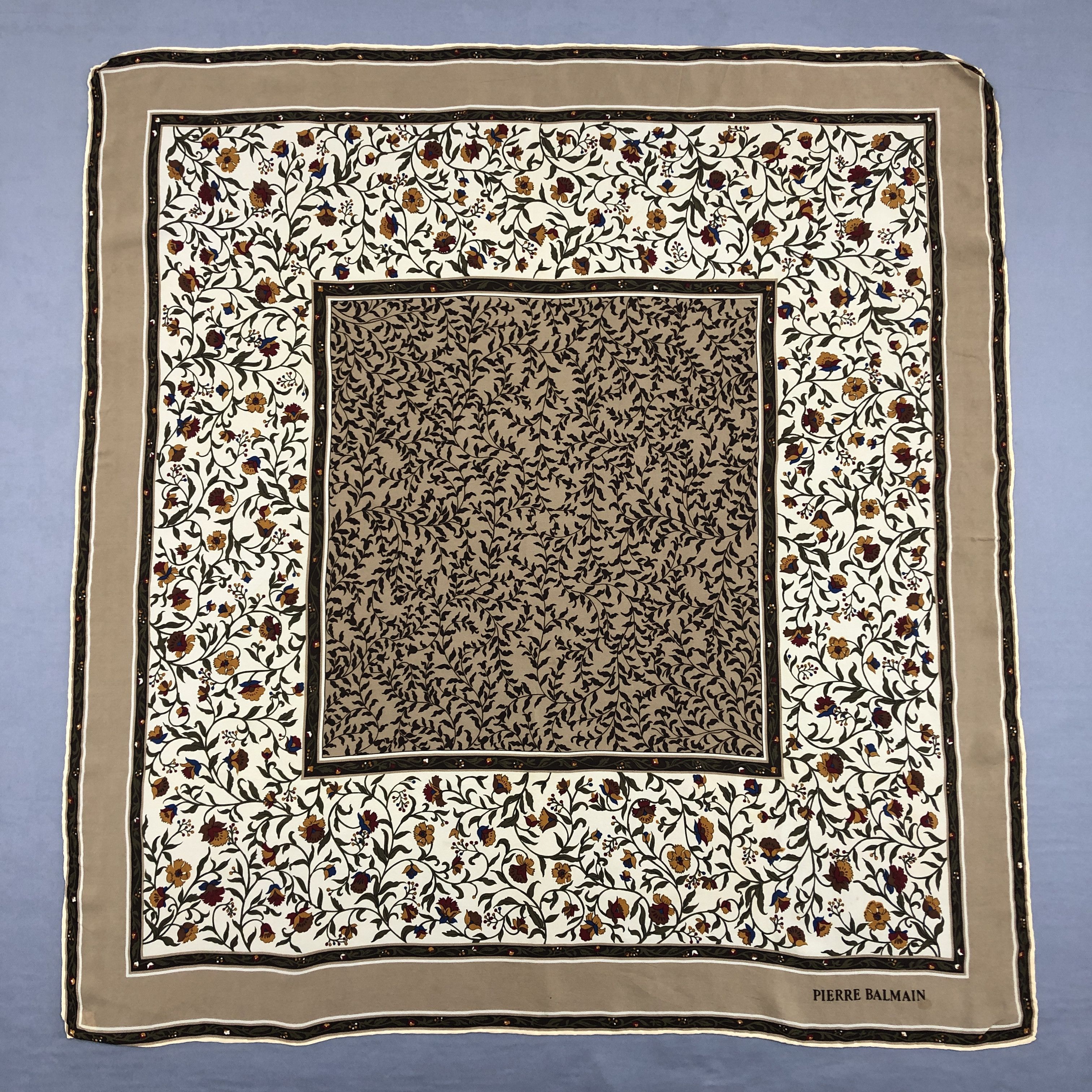 Pierre Balmain Vintage Pierre Balmain SILK Scarf Twill Stole Wraps Scarves Size ONE SIZE - 1 Thumbnail