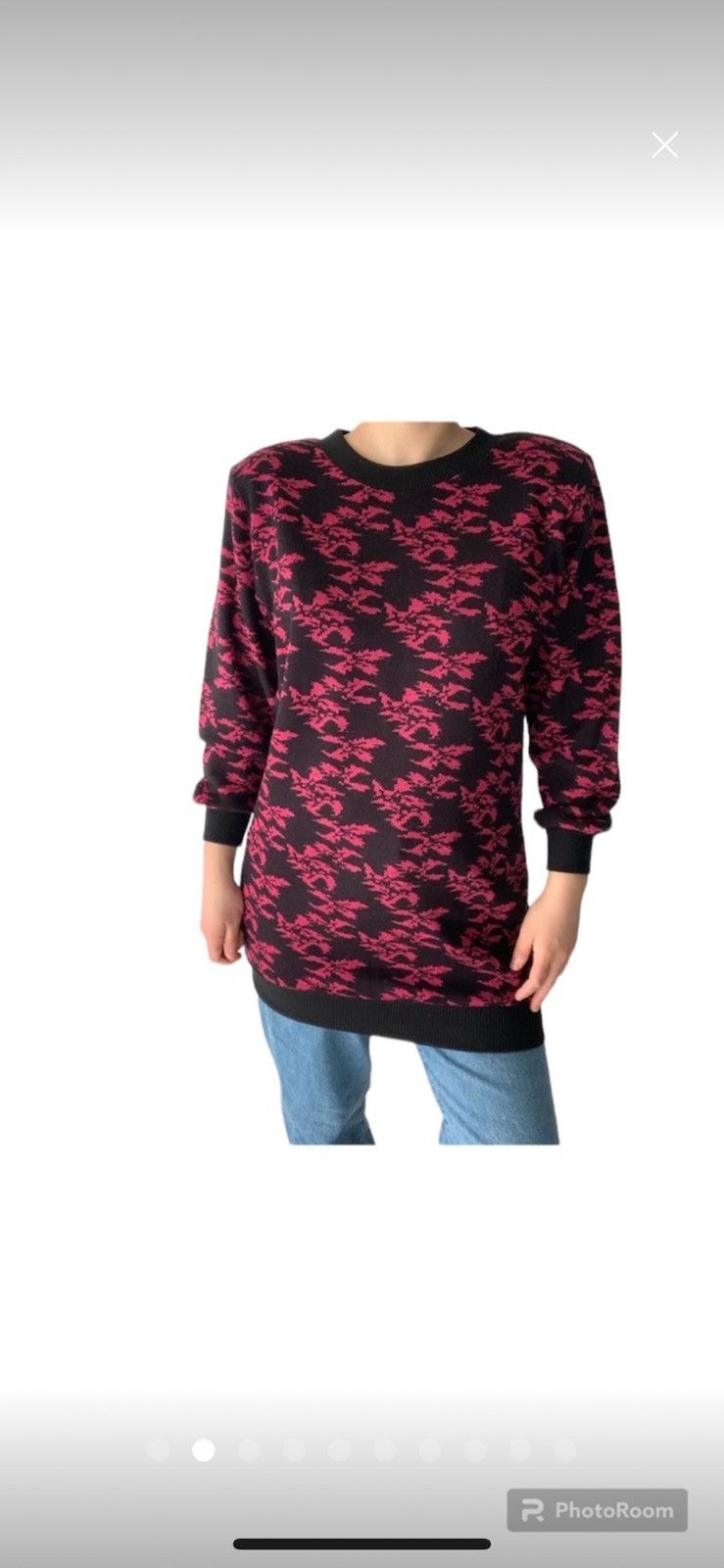 Vintage Designer Vintage 80s Houndstooth Pattern Sweater Size M / US 6-8 / IT 42-44 - 6 Thumbnail