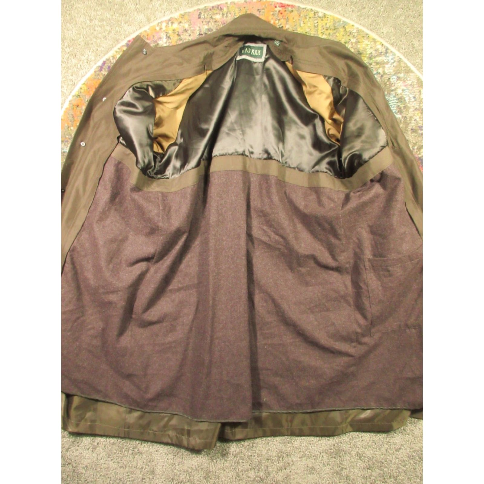 Ralph Lauren LAUREN RALPH LAUREN Trench Coat Adult 42L Brown Belted Zip Out Wool Liner EUC 90s Classic Outdoor Size US XS / EU 42 / 0 - 7 Thumbnail