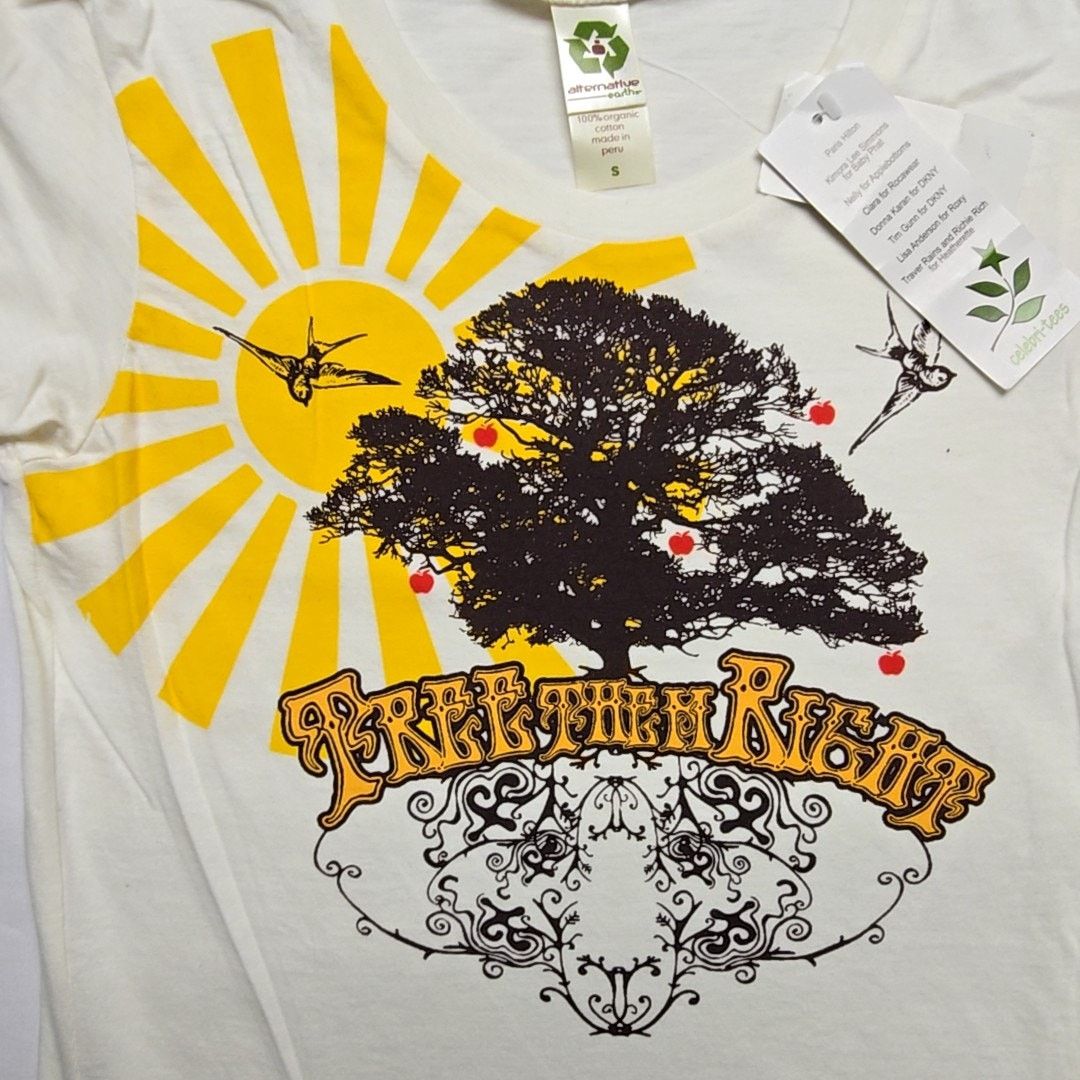 Other Alternative Earth Tree Graphic Shirt Organic Cotton Ivory S Size S / US 4 / IT 40 - 2 Thumbnail