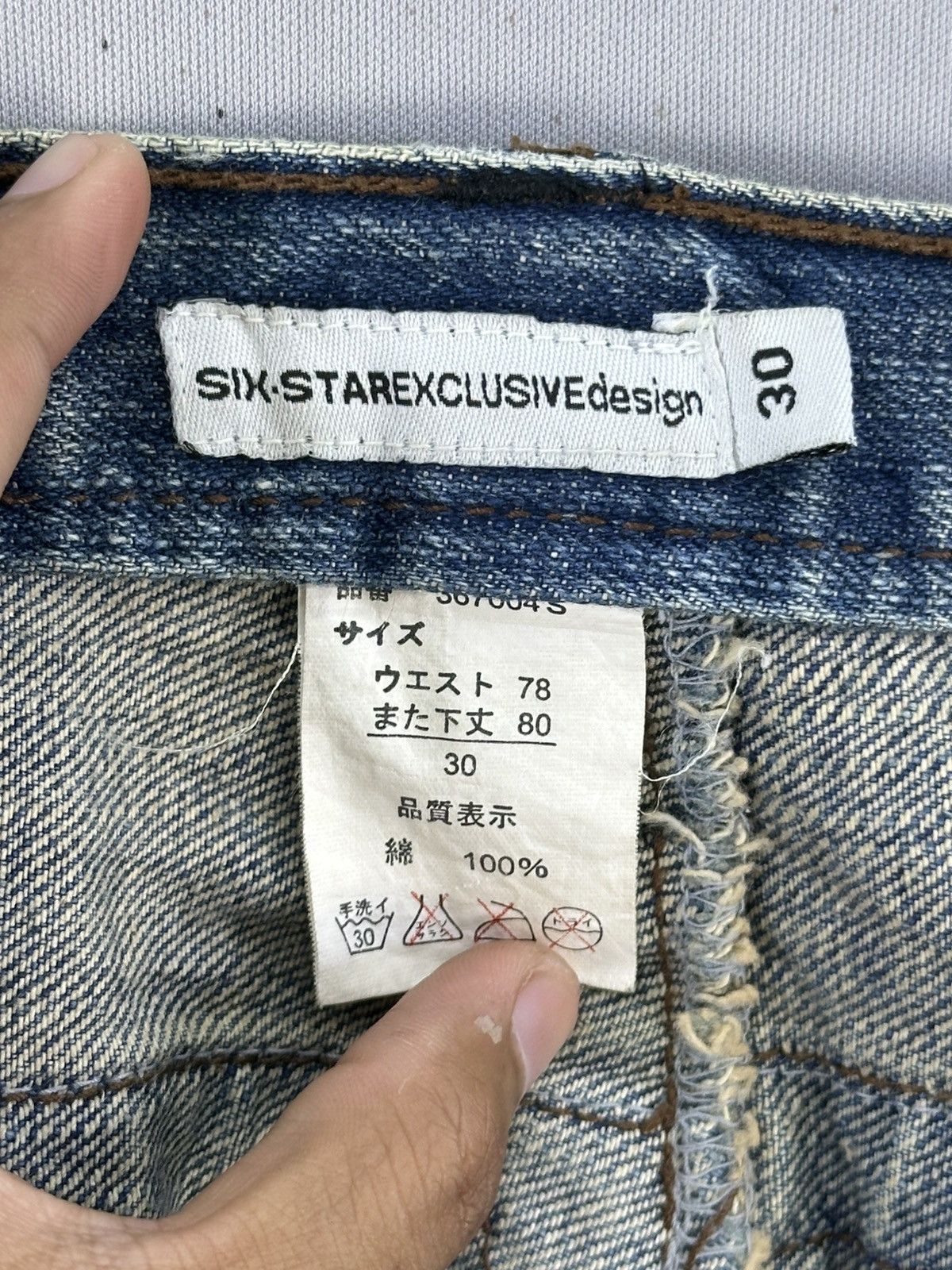 If Six Was Nine SixStarExclusiveDesign Distressed Straight Cut Jeans Size US 32 / EU 48 - 11 Thumbnail