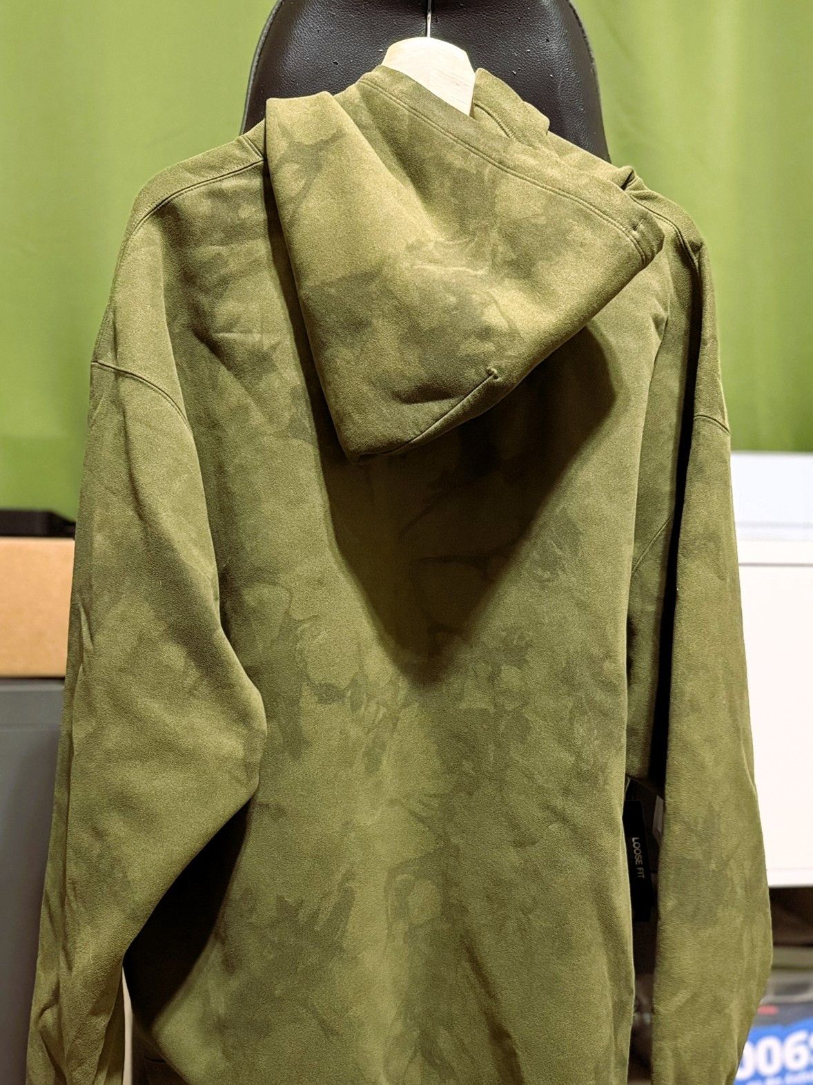 Jordan Brand Travis Scott Jordan Washed Suede Hoodie, Medium Olive Size US XXL / EU 58 / 5 - 4 Thumbnail