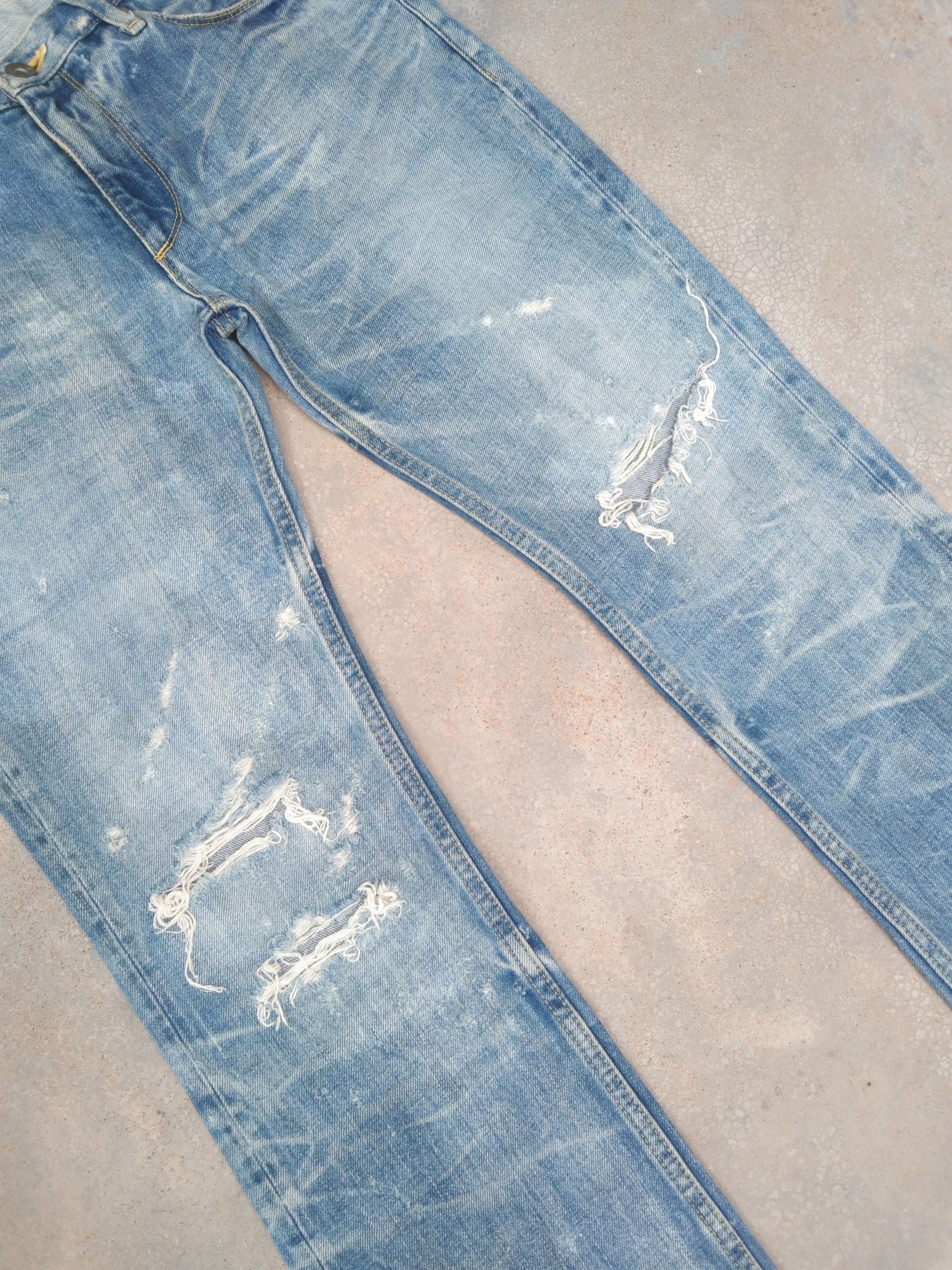 Japanese Brand Vintage Distressed Flared Jeans 30x33 Size US 30 / EU 46 - 4 Thumbnail