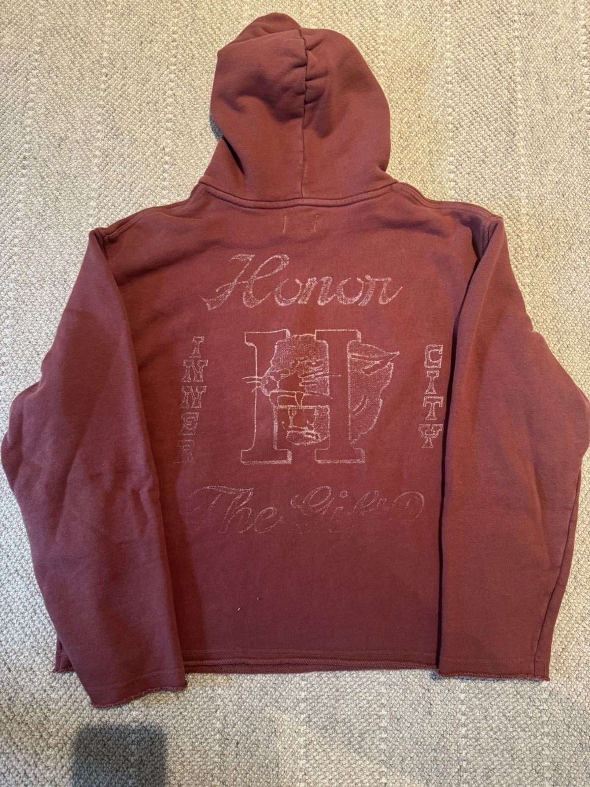 Honor the Gift Honor The Gift Panther H Hoodie – Burgundy / Vintage Wash Size US M / EU 48-50 / 2 - 2 Thumbnail