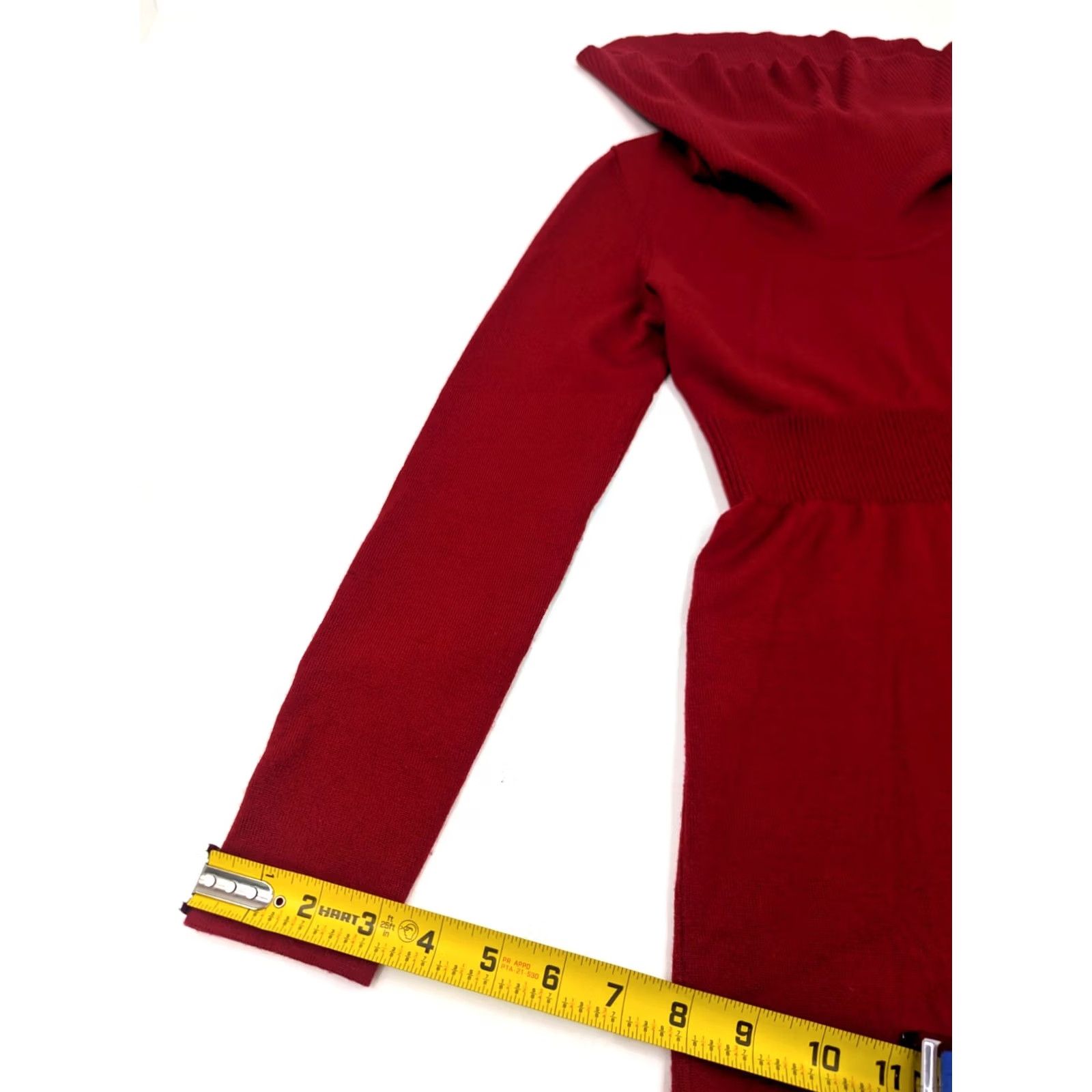 Talbots Talbots Merino Wool Turtleneck Sweater Dress Tunic Women S Petite Red Size S / US 4 / IT 40 - 3 Thumbnail