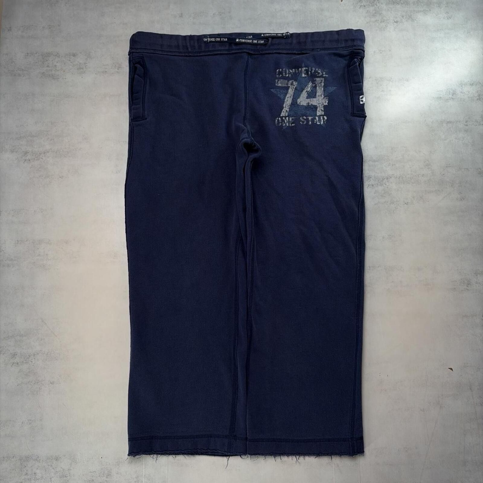 Converse Y2K Navy Converse Grunge Gothic Skater Baggy Sweatpants Size US 36 / EU 52 - 1 Thumbnail