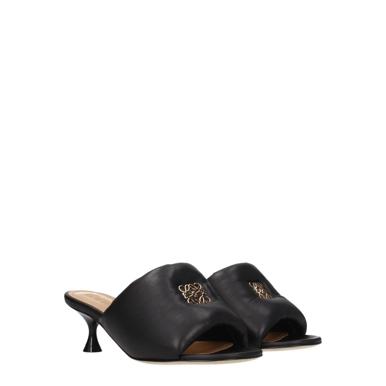 Loewe ob1o1e1124 Leather Sandals in Black Size US 6 / IT 36 - 2 Thumbnail