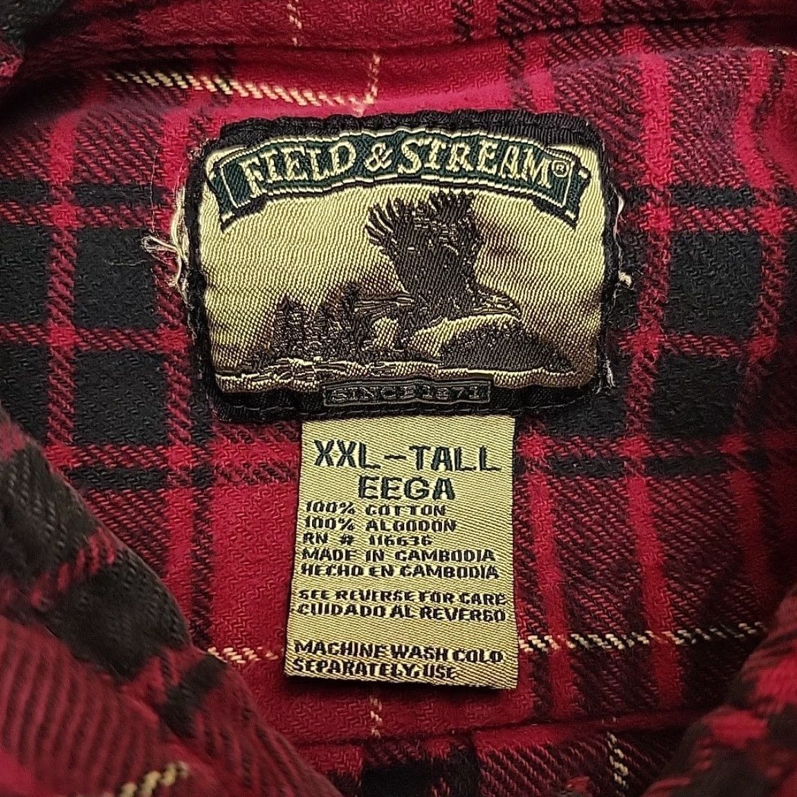 Lumberjack VINTAGE Field & Stream Shirt Mens 2XL Tall Red Plaid Flannel Lumberjack Casual Shirt Mens XXL Tall Red Plaid Flannel Lumberjack Casual Size US XXL / EU 58 / 5 - 5 Thumbnail