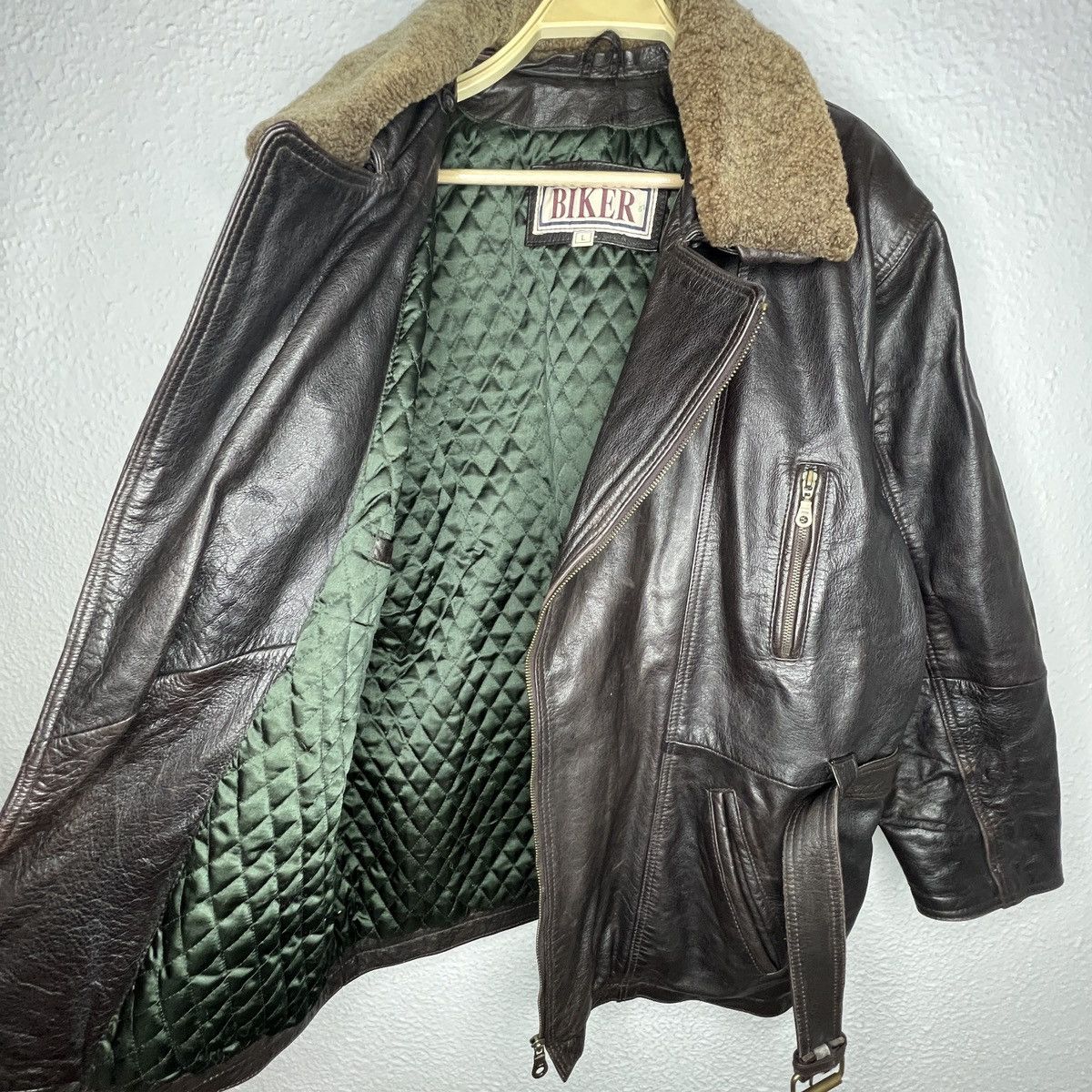 Other Vintage Leather Jacket Biker Ramones Moto Rider Flight B-1 Size US L / EU 52-54 / 3 - 5 Thumbnail