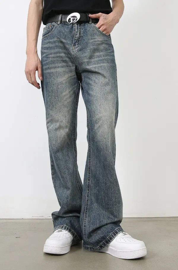Designer Haruno x Kubo Vintage Loose Fashion All-match Washed Jeans Size US 31 - 1 Thumbnail