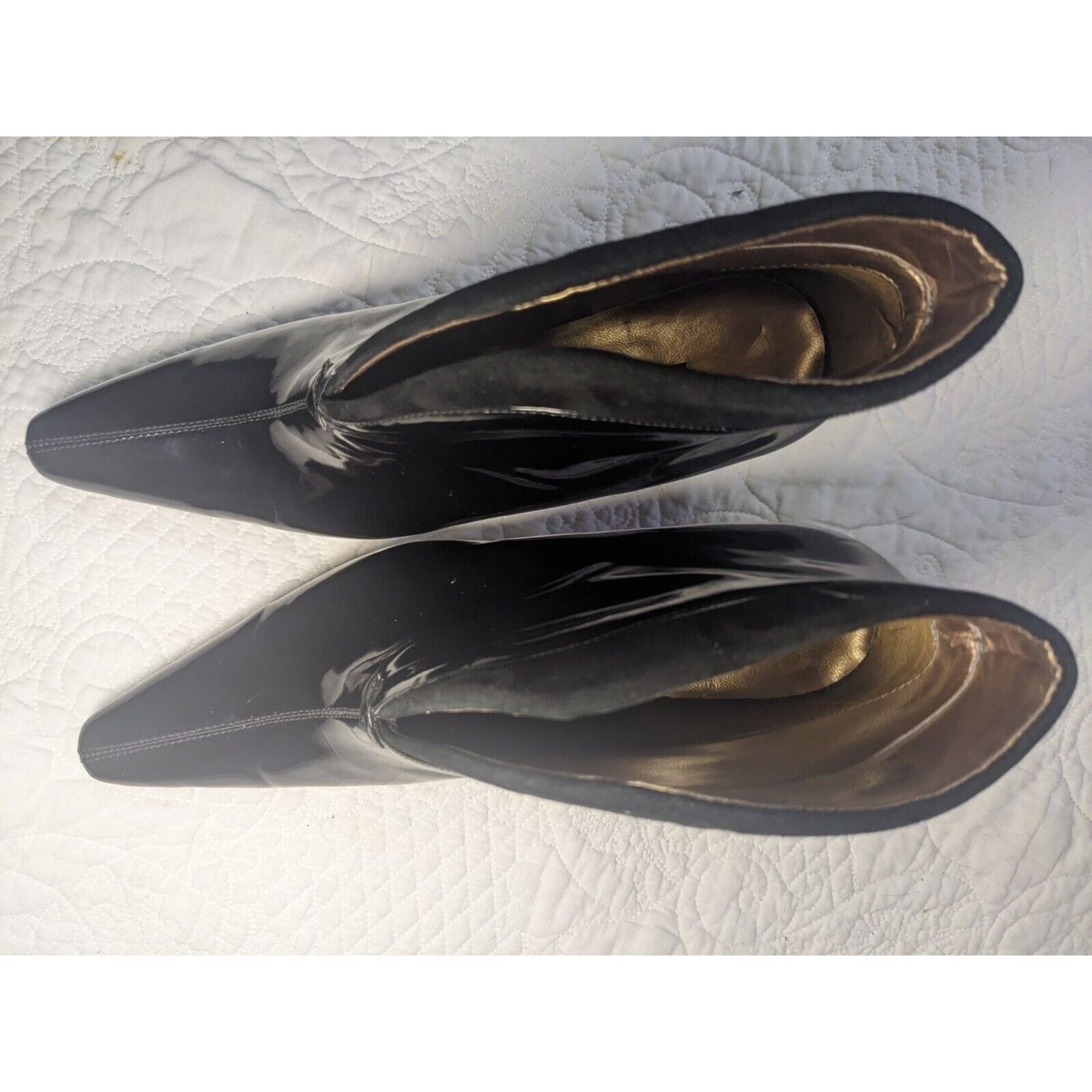 Other BELLINI Black Ankle Boot 6M Bootie Heels Patent Leather Size US 6 / IT 36 - 6 Thumbnail