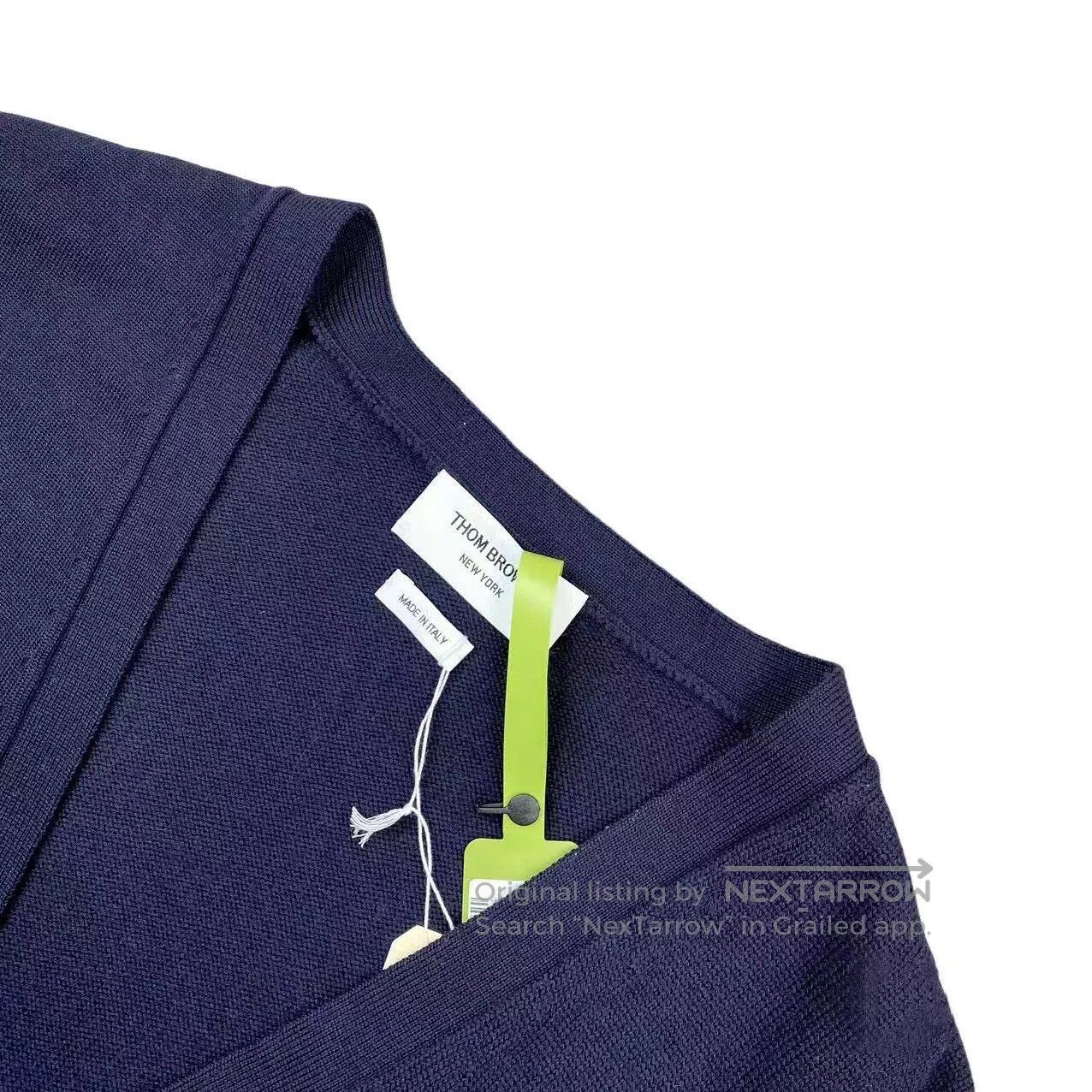 Thom Browne Thom Browne Size 4 Cashmere cardigan with gold buttons| Size XL / US 12-14 / IT 48-50 - 3 Thumbnail