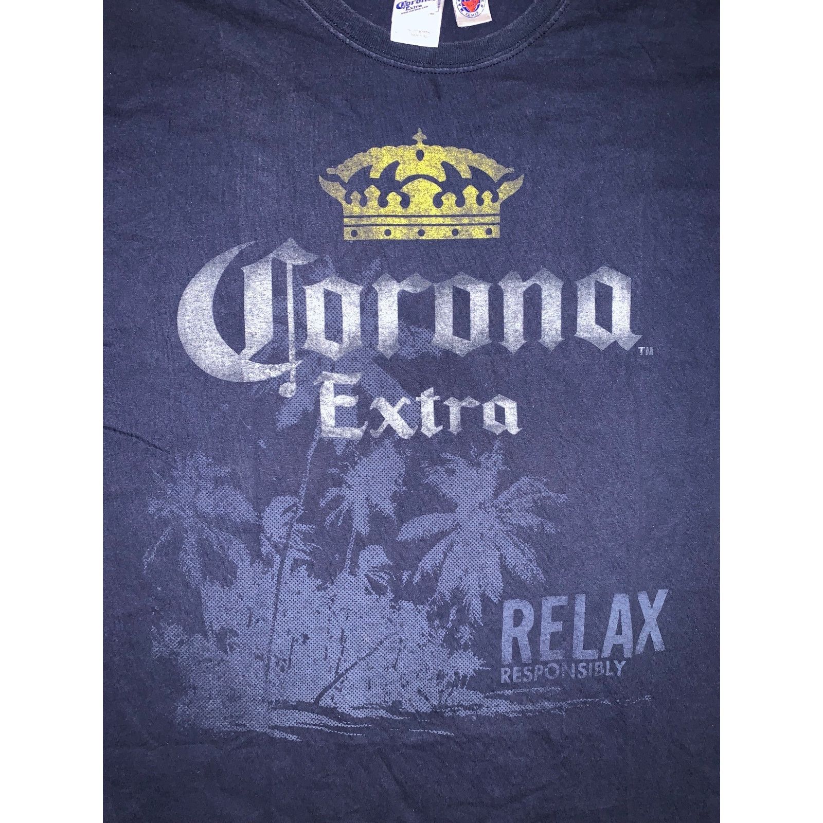 Other Corona Extra T Shirt Large Navy Blue Beach Beer Graphic Size US L / EU 52-54 / 3 - 1 Thumbnail