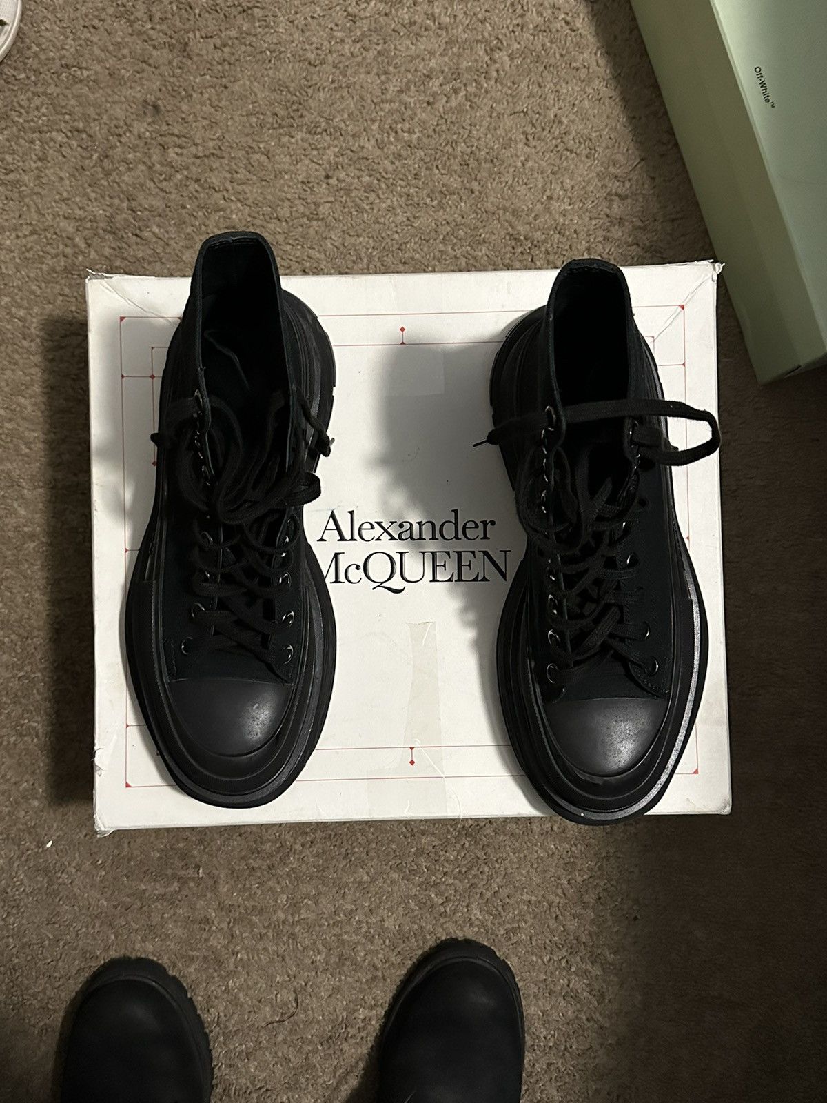image of Alexander Mcqueen Tread Boots in Black, Men's (Size 8)