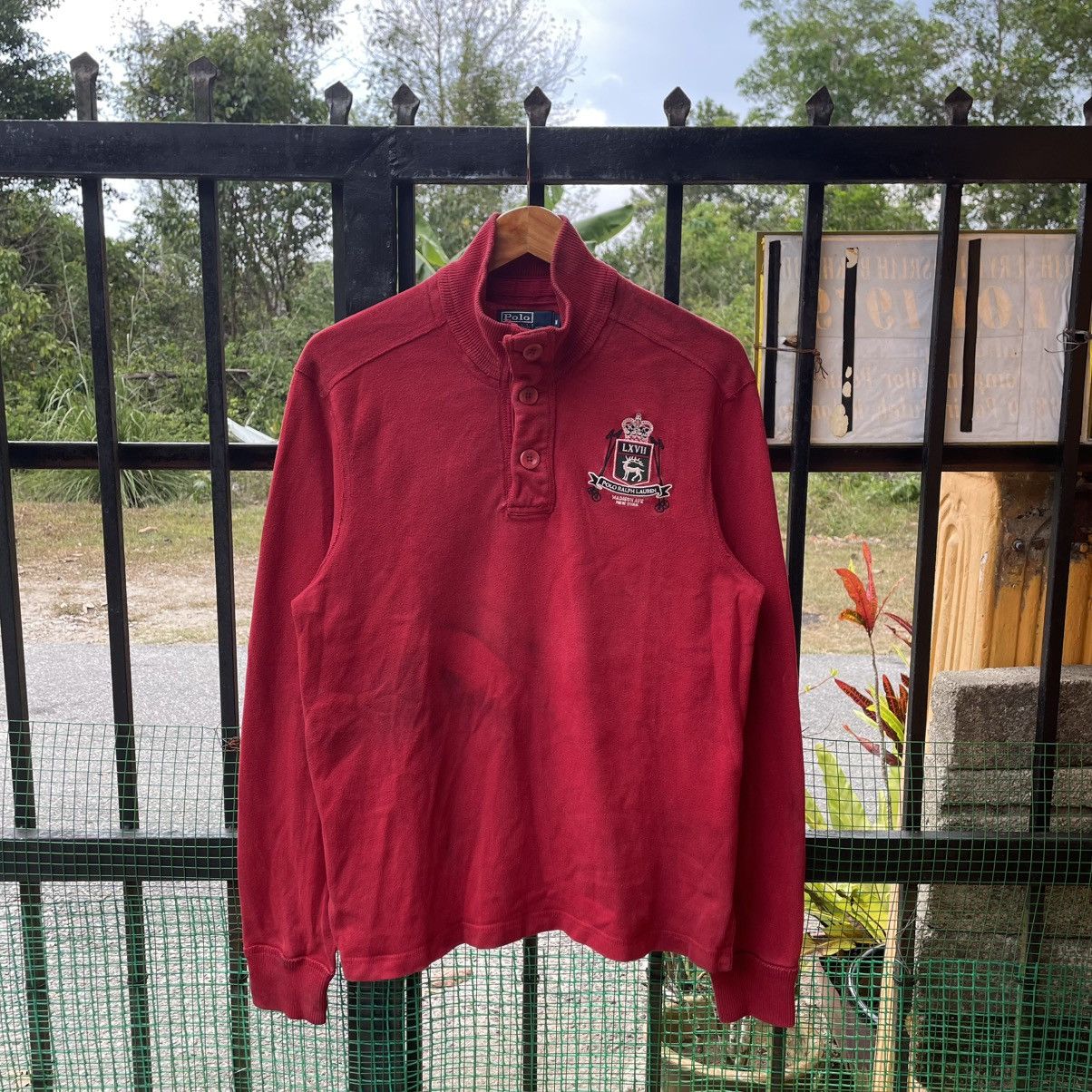 Polo Ralph Lauren 🔥Polo Ralph Lauren Half Buttons Sweat Rugby Shirts Size US M / EU 48-50 / 2 - 1 Thumbnail