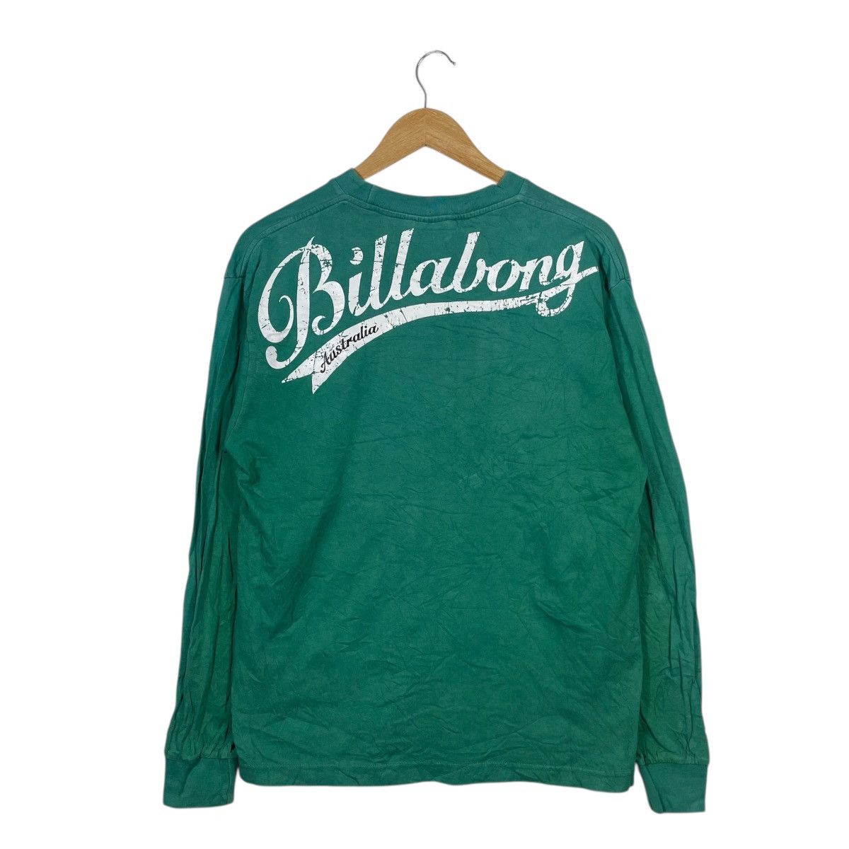 Billabong Billabong Australia 73 Long Sleeve T-Shirt Green Spellout Size US L / EU 52-54 / 3 - 4 Thumbnail