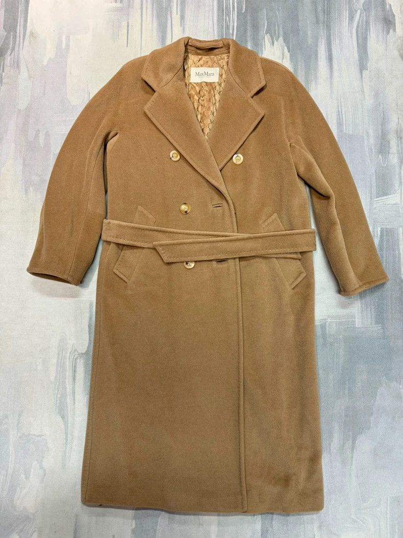 Max Mara Max Mara 101801 Camel double-breasted long wool coat Size XS / US 0-2 / IT 36-38 - 1 Thumbnail