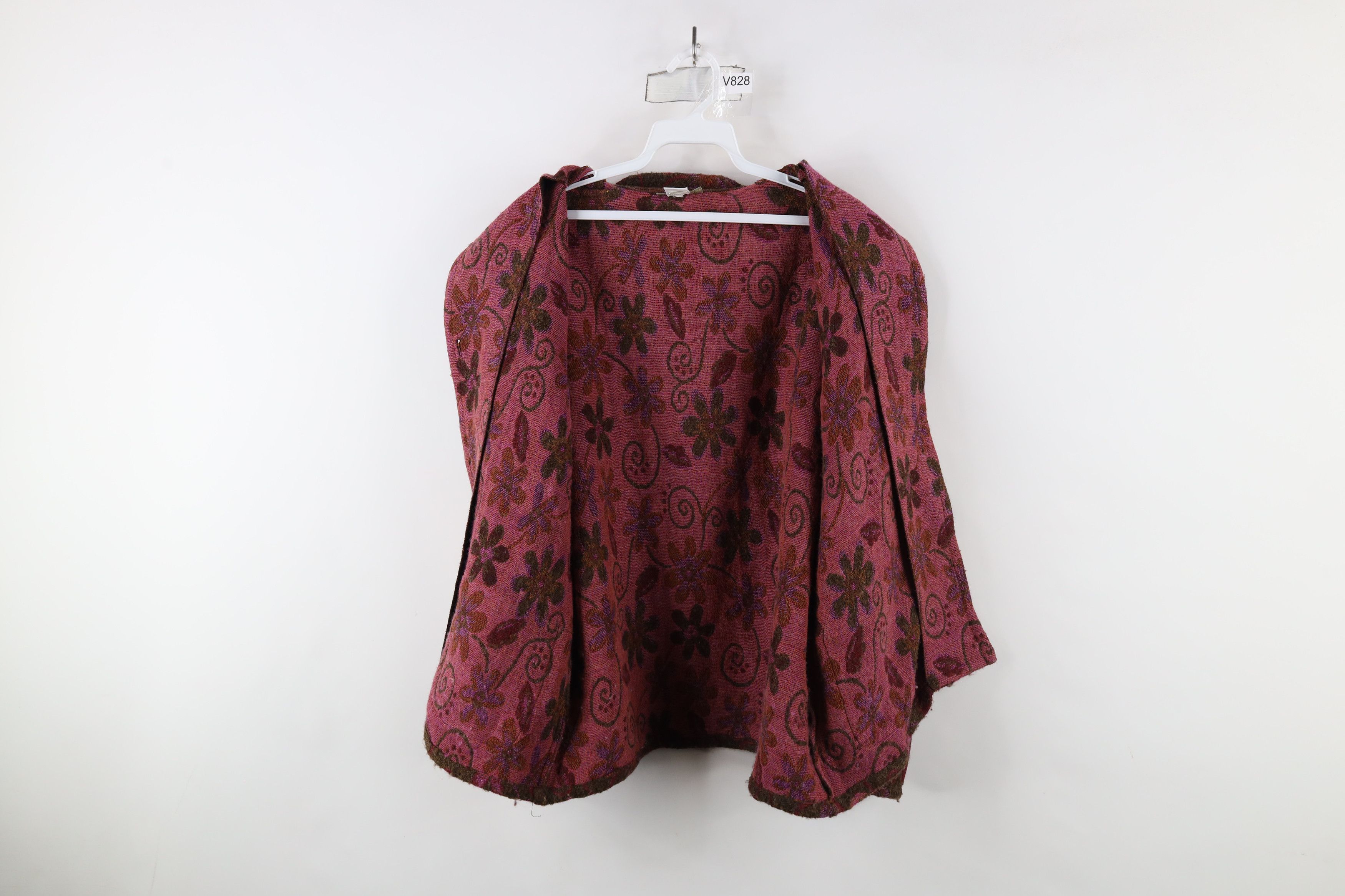 Vintage Vintage 90s Streetwear Knit Flower Sweater Blazer Jacket Size M / US 6-8 / IT 42-44 - 9 Thumbnail