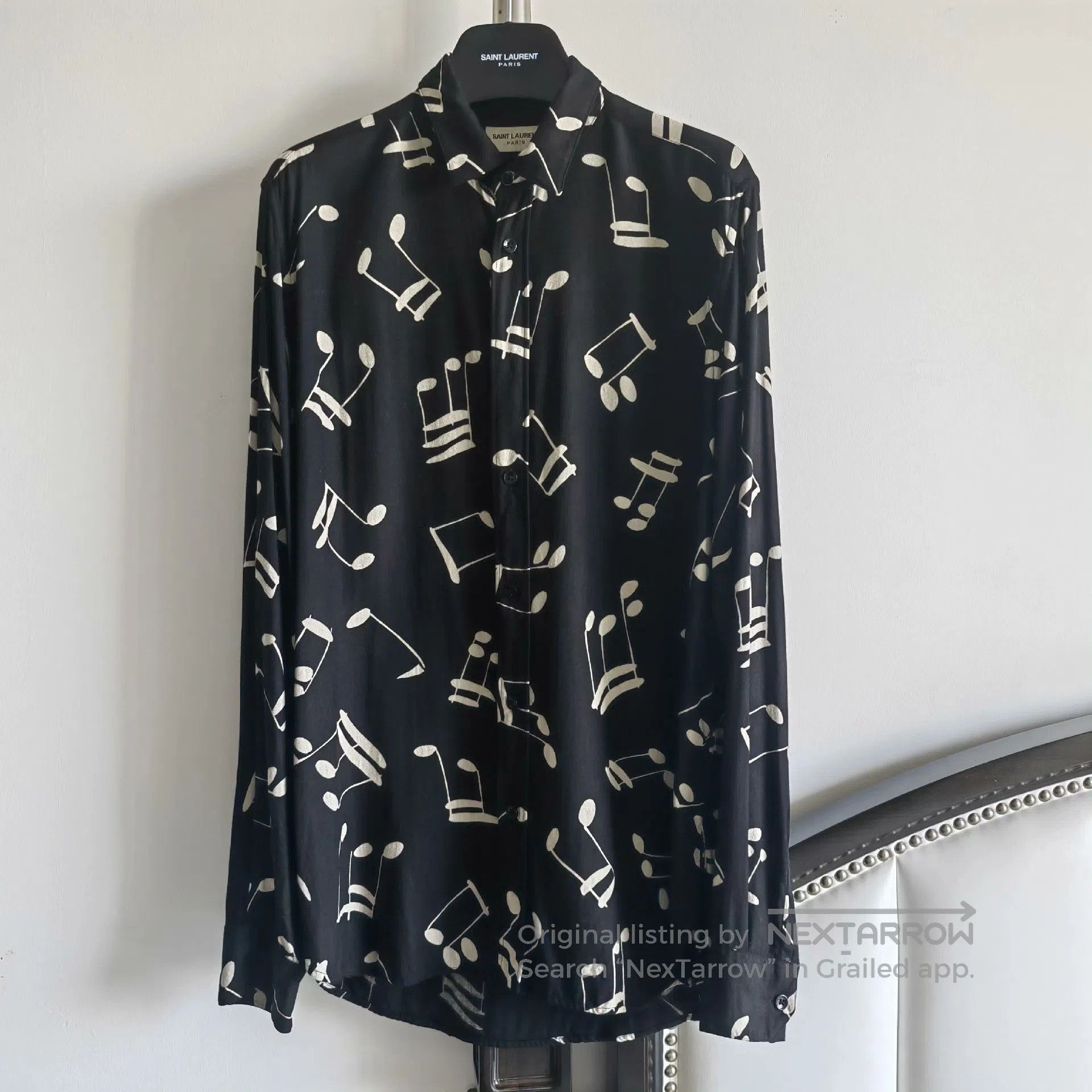 Saint Laurent Paris Saint Laurent Paris Musical Note Shirt. Size US XXS / EU 40 - 1 Thumbnail
